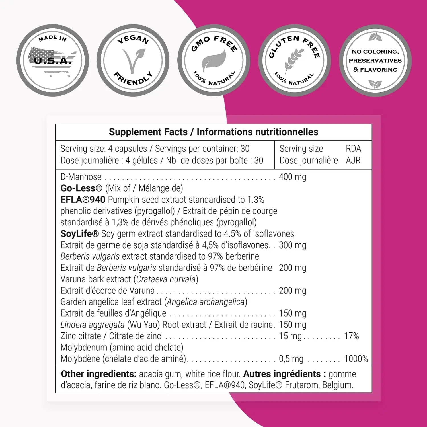 SuperSmart Complete Uricare (Patented & High Strength) - D-mannose, Go Less Pumpkin Seed, Varuna Bark - for Women & Men | Non-GMO & Gluten Free - 120 Vegetarian Capsules Supersmart uk supplements