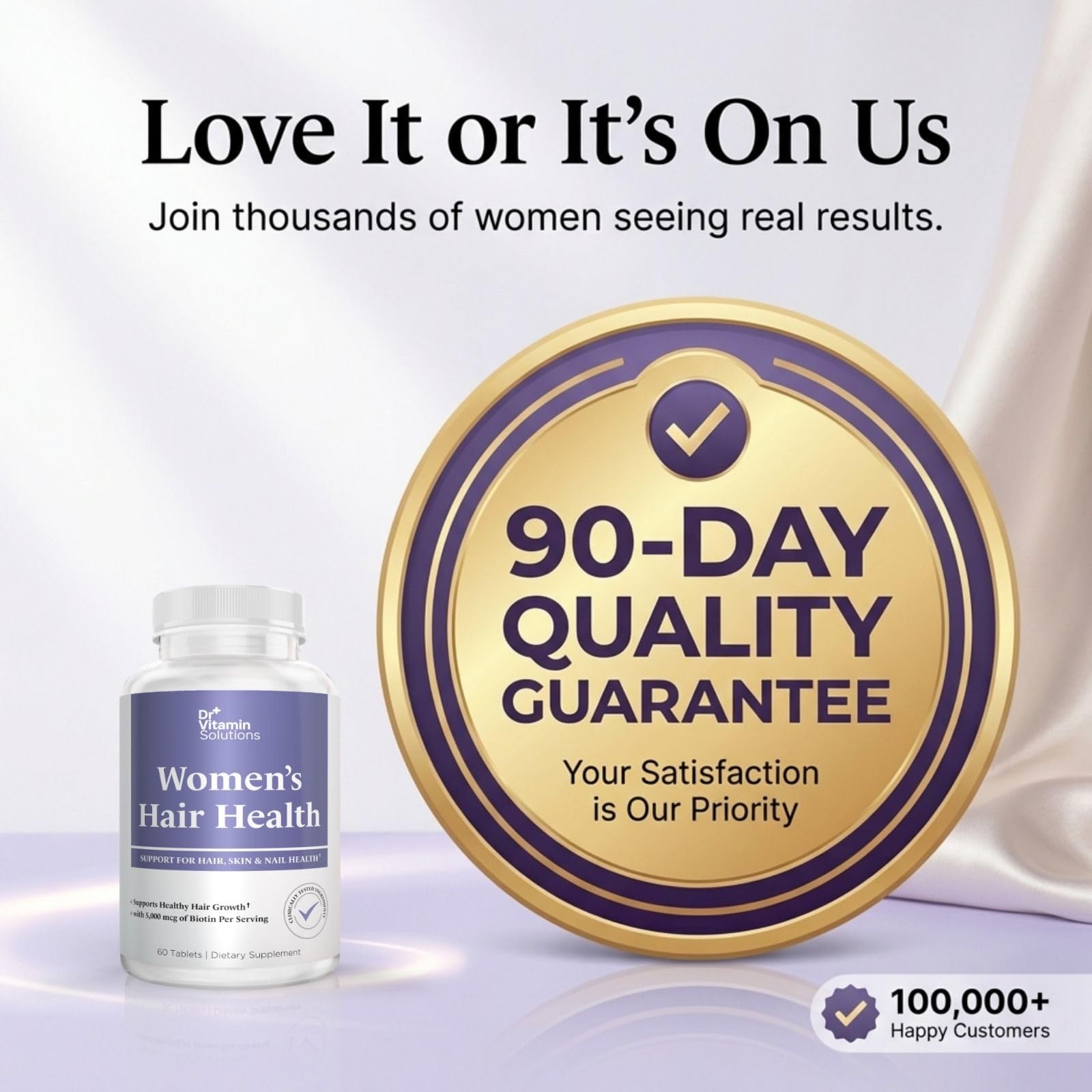 Dr Vitamin Women's Hair Health - Hair, Skin & Nails Support with Biotin & Collagen - 60 Tablets DR VITAMIN SOLUTIONS uk supplements