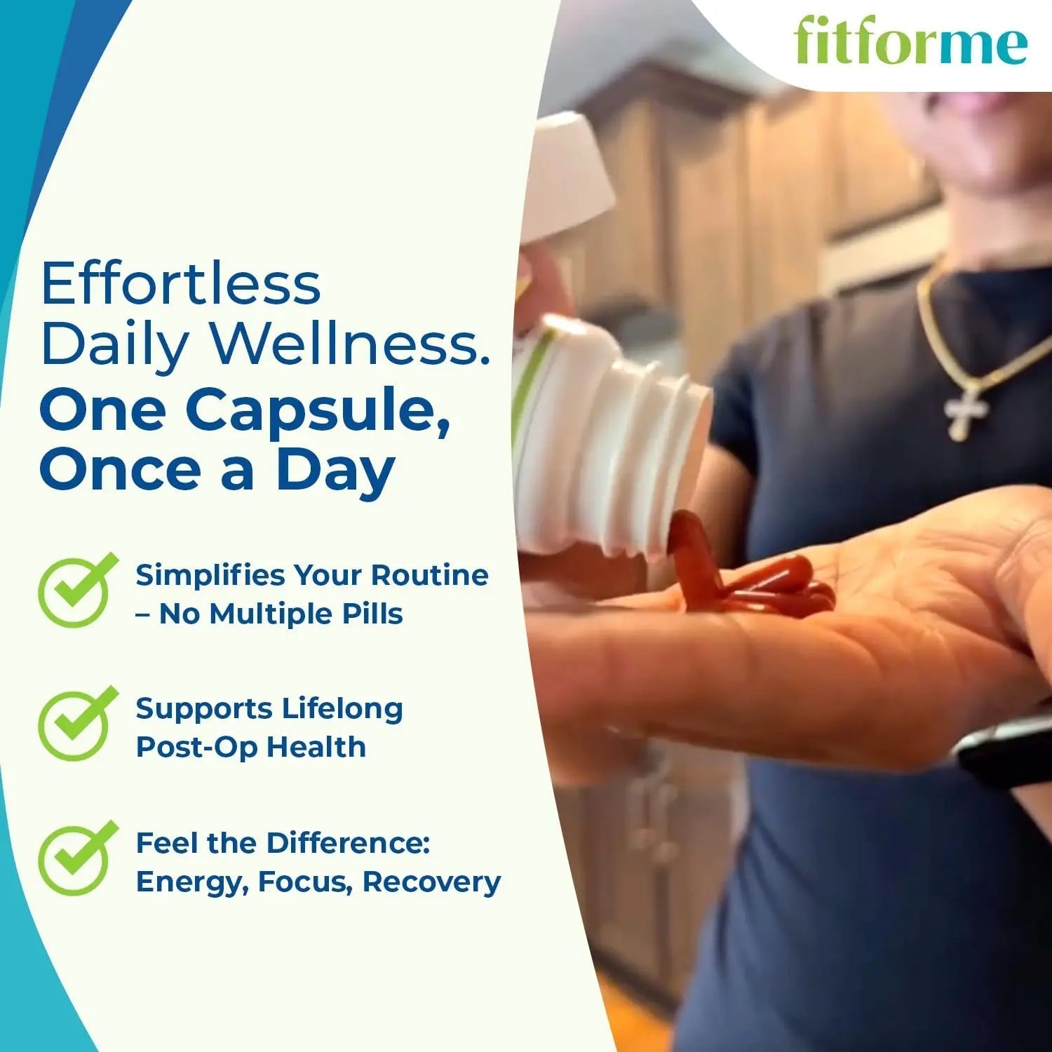 FitForMe Bariatric Multivitamin, Tailored for Gastric Sleeve Surgery – One-a-Day Capsule, 30-Day Supply, Easy-to-Swallow WLS Optimum Capsule FitForMe uk supplements