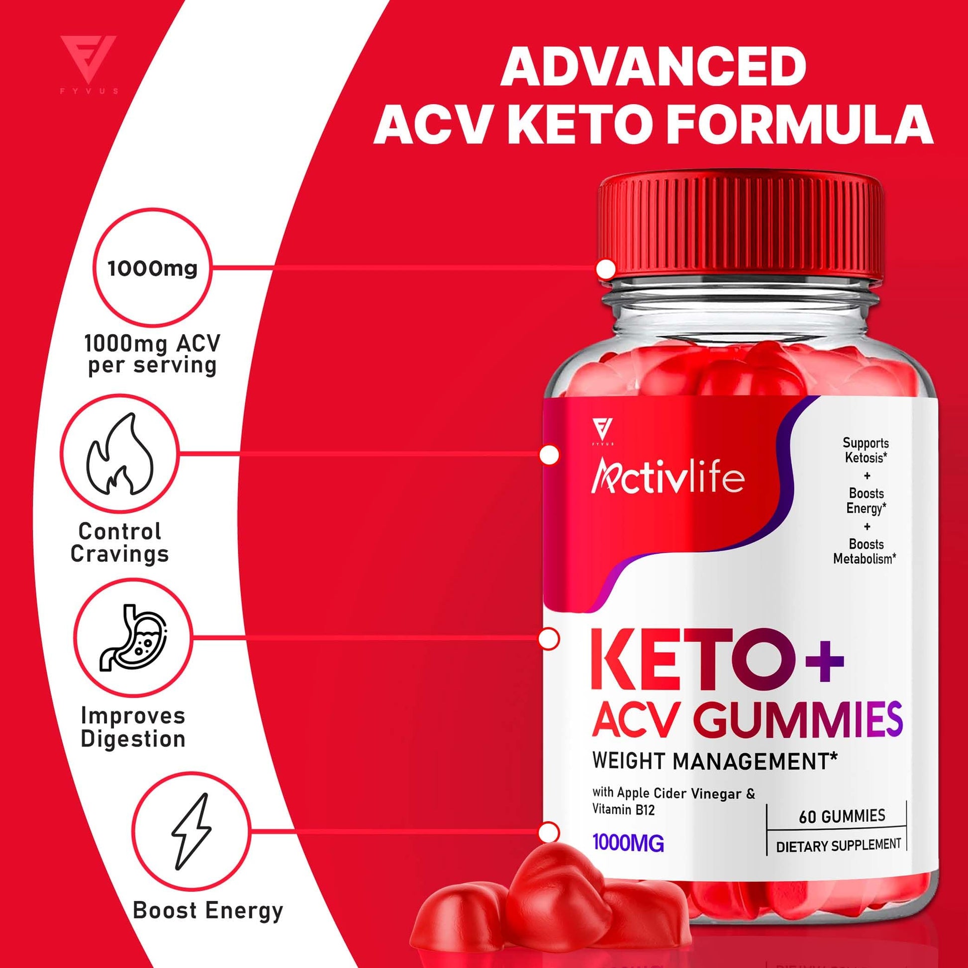 (2 Pack) Activlife Keto ACV Gummies Activelife Keto Advanced, Active Life Keto Fyvus uk supplements