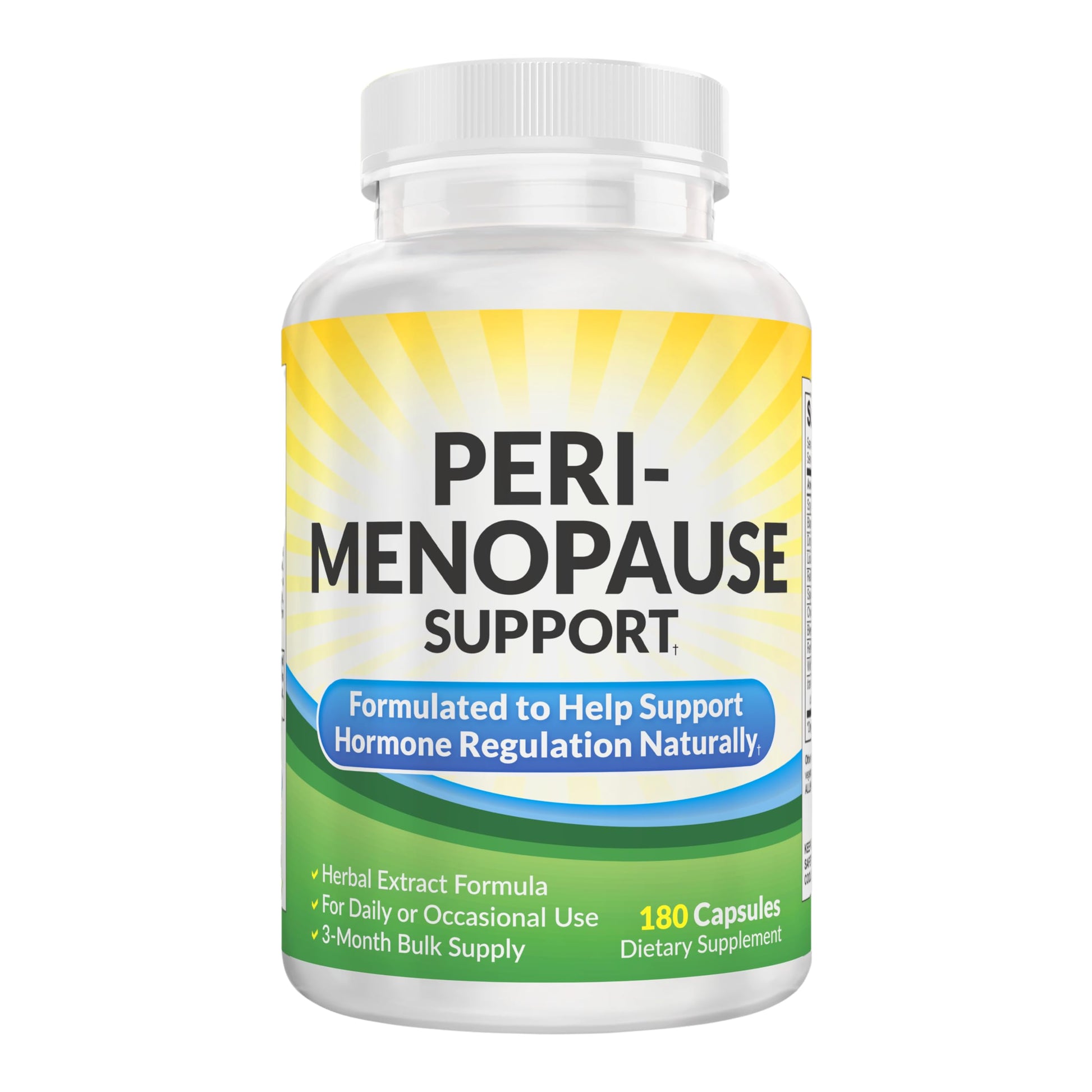 Perimenopause Support (3-Month) Supplement Blend | Women's Health & Hormone Support with 11 Herbs & Extracts | Female Hormonal Balance Supplements | 90-Day Bulk Supply | 180 Capsules Elevate Recovery Supplements uk supplements