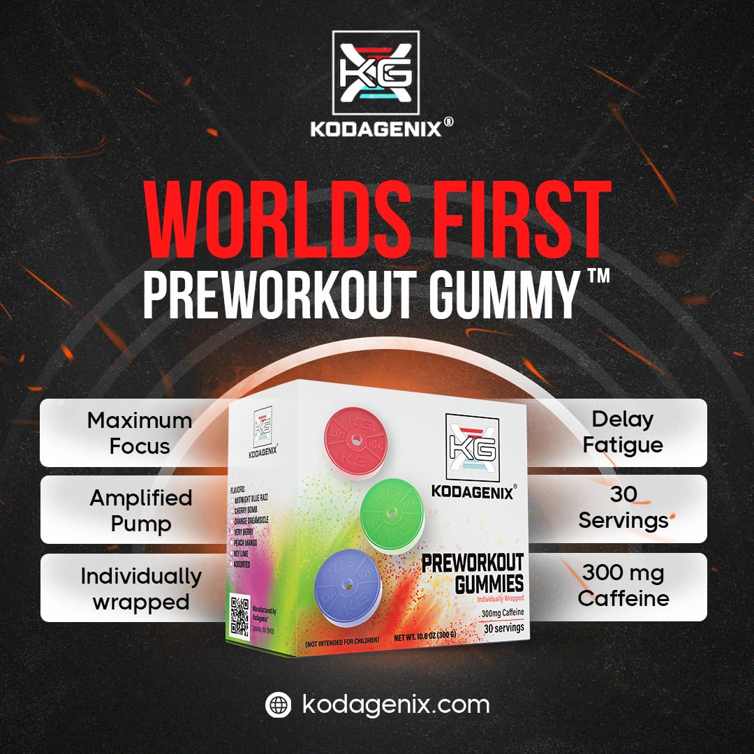 Kodagenix Pre Workout Gummies for Men and Women with Caffeine, L-Citrulline and Beta Kodagenix uk supplements