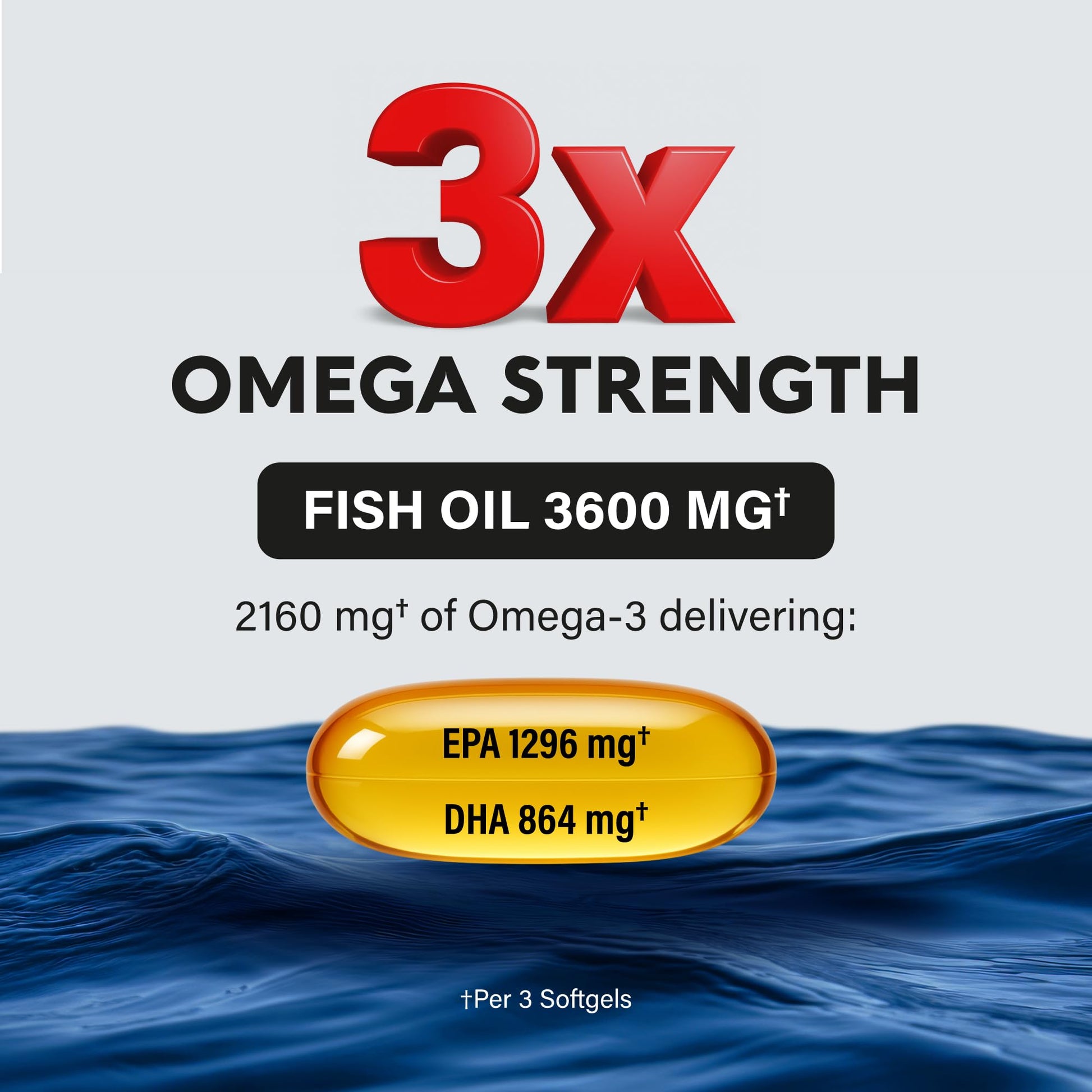 Omega 3 Fish Oil 3600 mg - Omega 3 Supplement | EPA & DHA - Heavy Metals Free - Heart, Brain & Joint Support - Purified Fish Oil for Men & Women - Lemon Flavored - Made in USA, 90 Softgels NUTRAHARMONY uk supplements