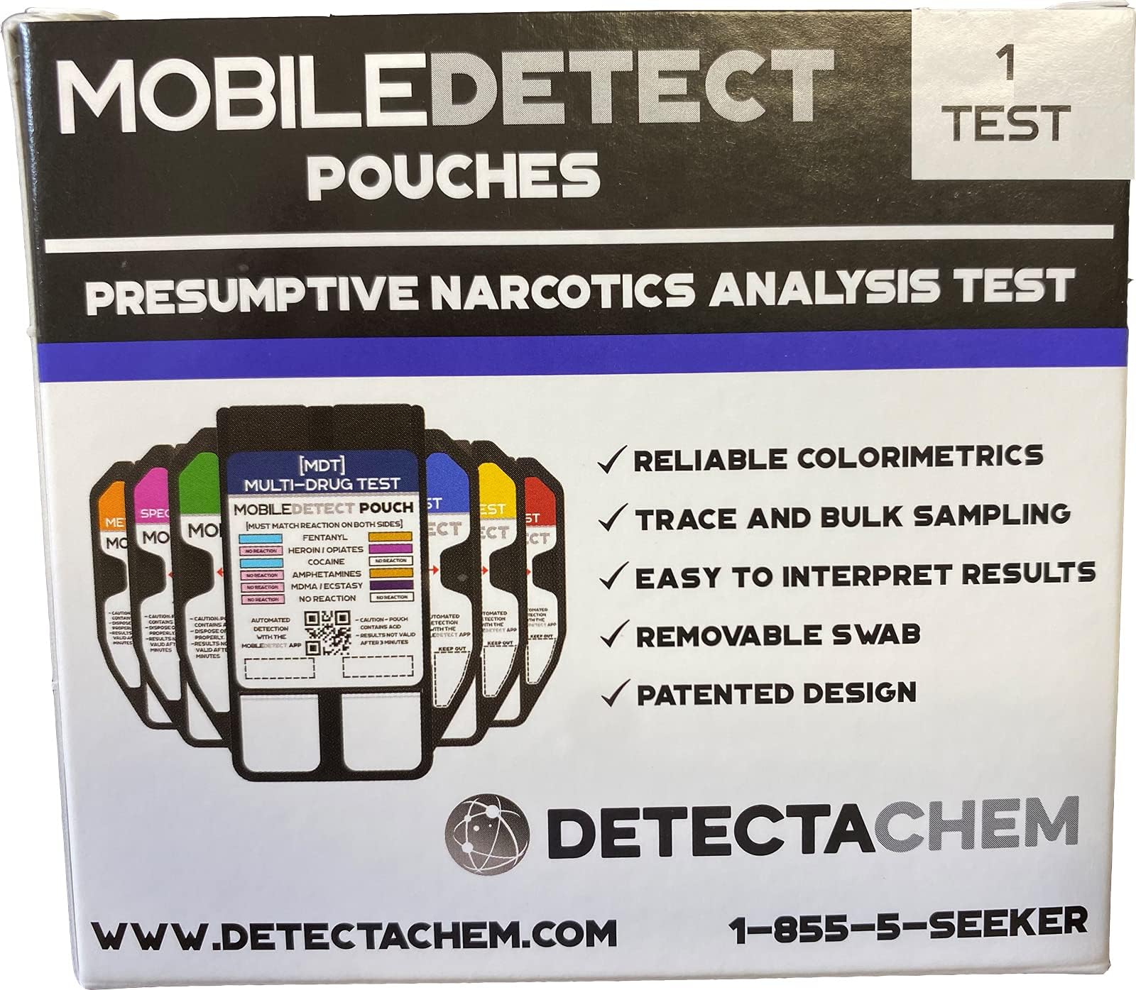 MobileDetect Pouch Residue Detection Multi-Drug Test Kit - Rapid Surface Residue Detector MobileDetect Pouch uk supplements