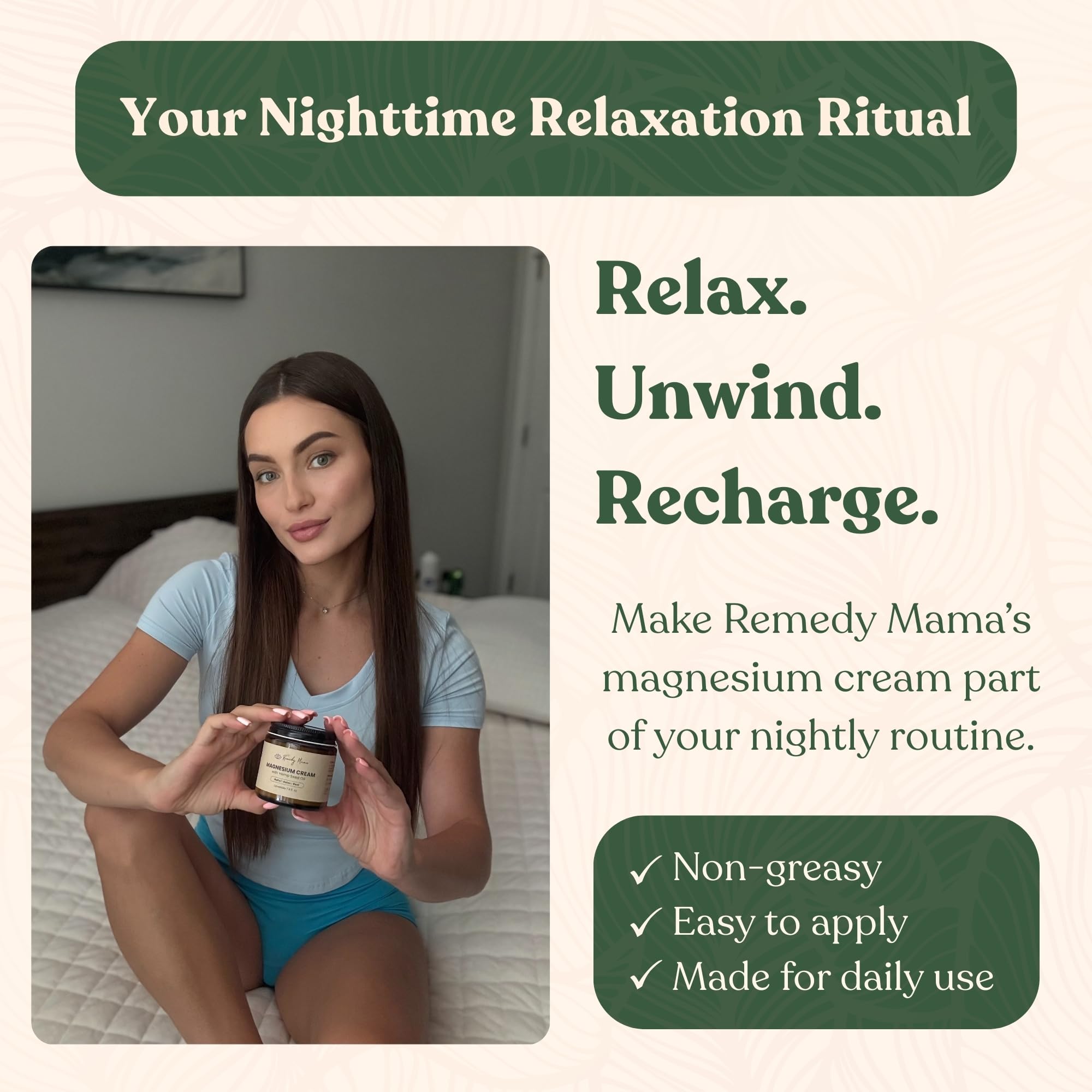 Remedy Mama Magnesium Cream for Sleep, Cramps & Muscle Soreness – with Hemp Seed Oil, Jojoba, Shea & Mango Butter – Natural, Skin-Friendly & Safe for Kids – Lavender – 4oz Glass Jar – Made in Canada Remedy Mama uk supplements