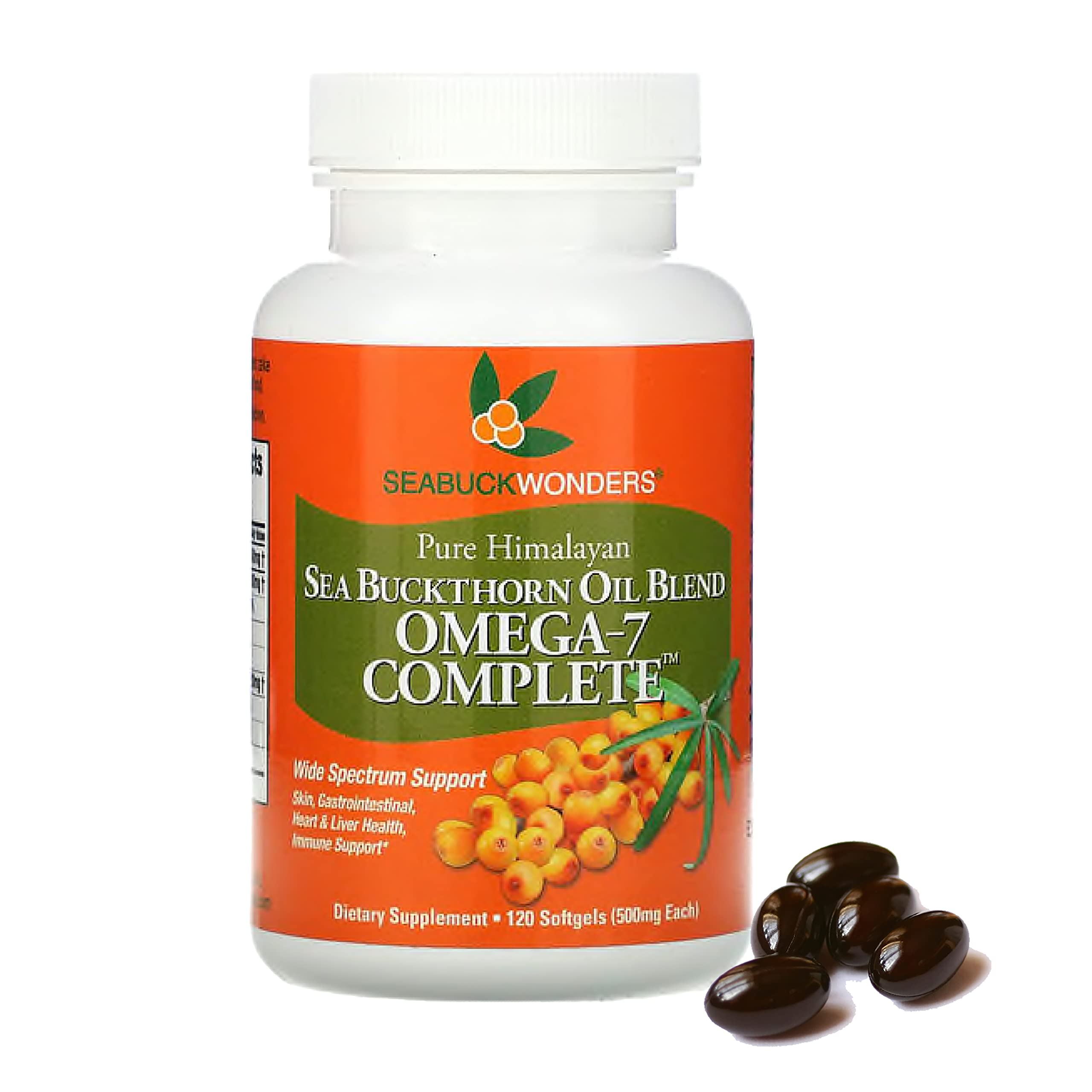 SeabuckWonders Sea Buckthorn Oil Blend, Omega-7 Complete, Max Potency, 120 Count SEABUCKWONDERS uk supplements