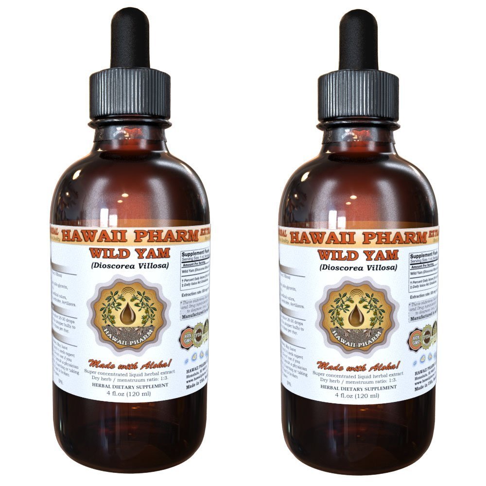Wild Yam Liquid Extract, Wild Yam (Dioscorea Villosa) Tincture 2x2 oz HawaiiPharm uk supplements