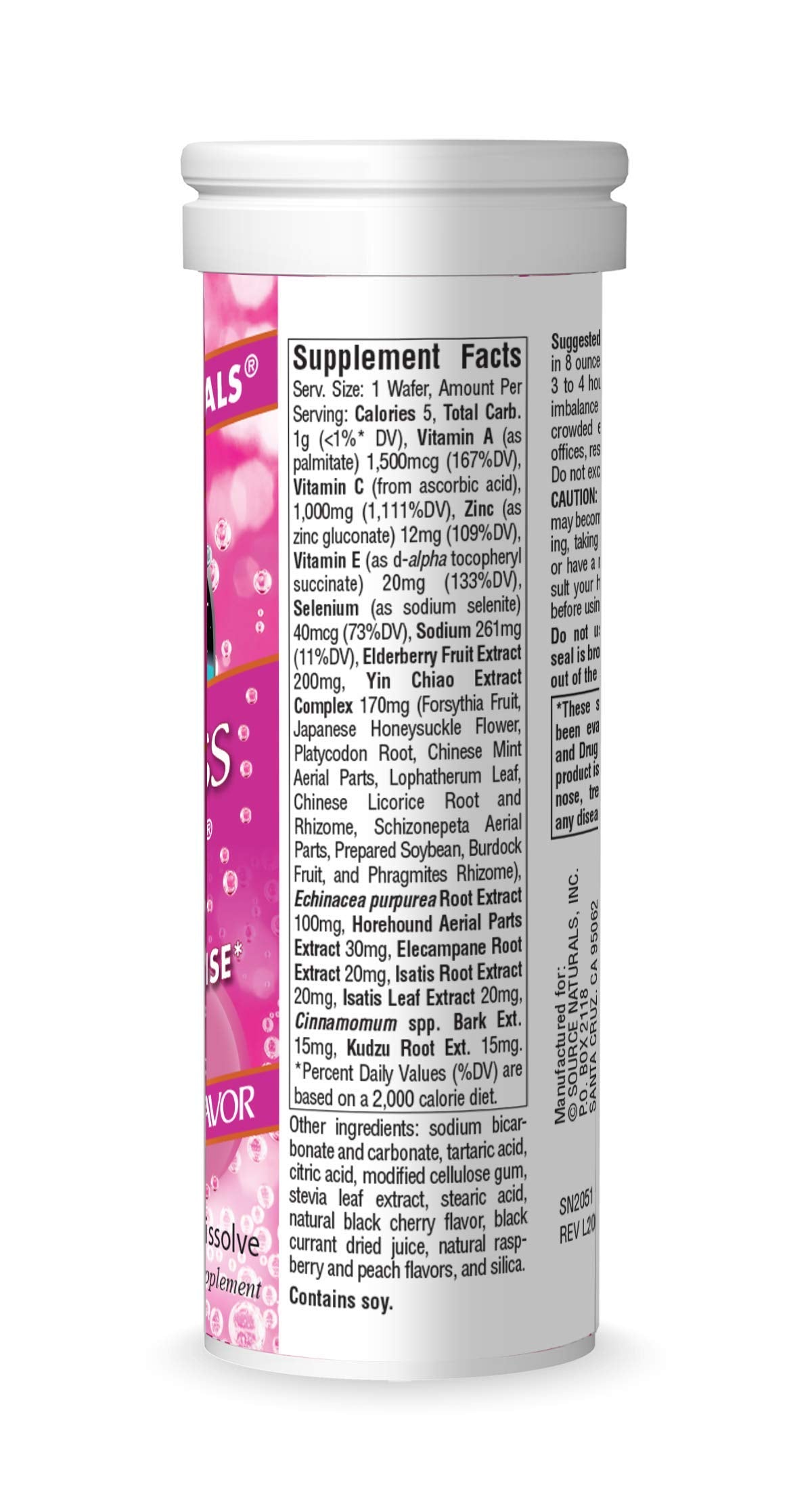 Source Naturals Wellness Fizz, Natural Berry Flavor - 10 Wafers Source Naturals uk supplements