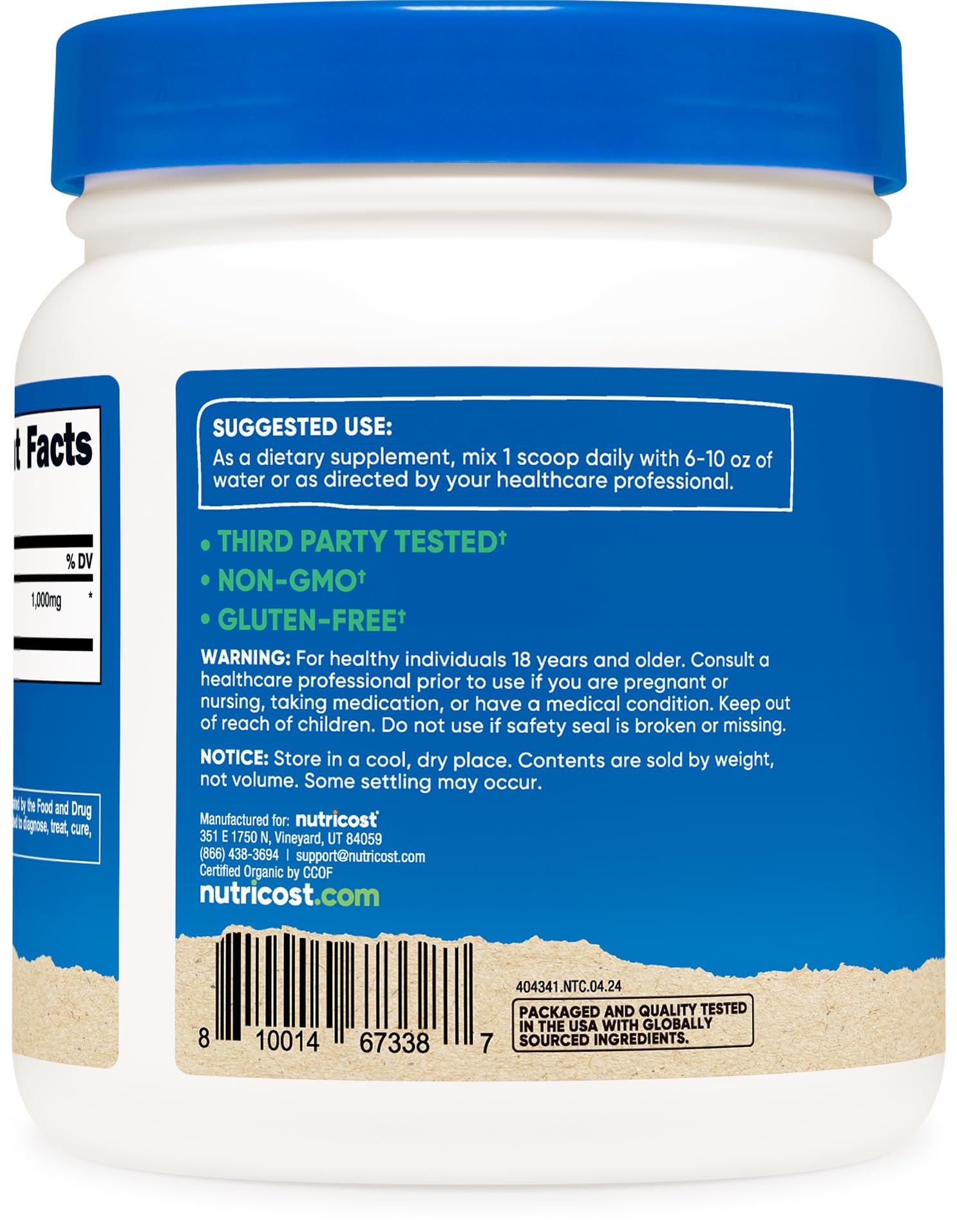 Nutricost Organic Irish Moss Powder (1 LB) - Gluten Free, Non-GMO, Vegetarian Friendly Nutricost uk supplements
