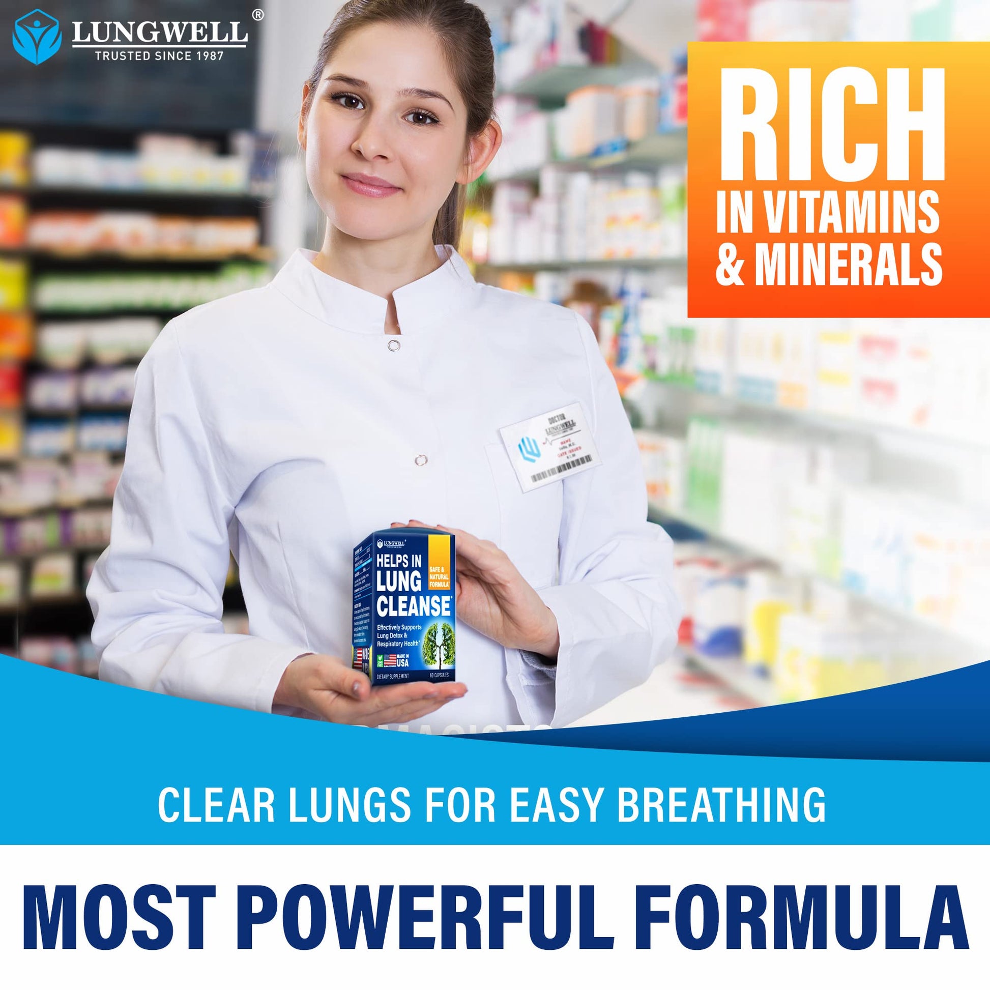 LUNGWELL Quit Smoking Aid - Made in USA - Helps to Clear Lungs & Stop LUNGWELL uk supplements