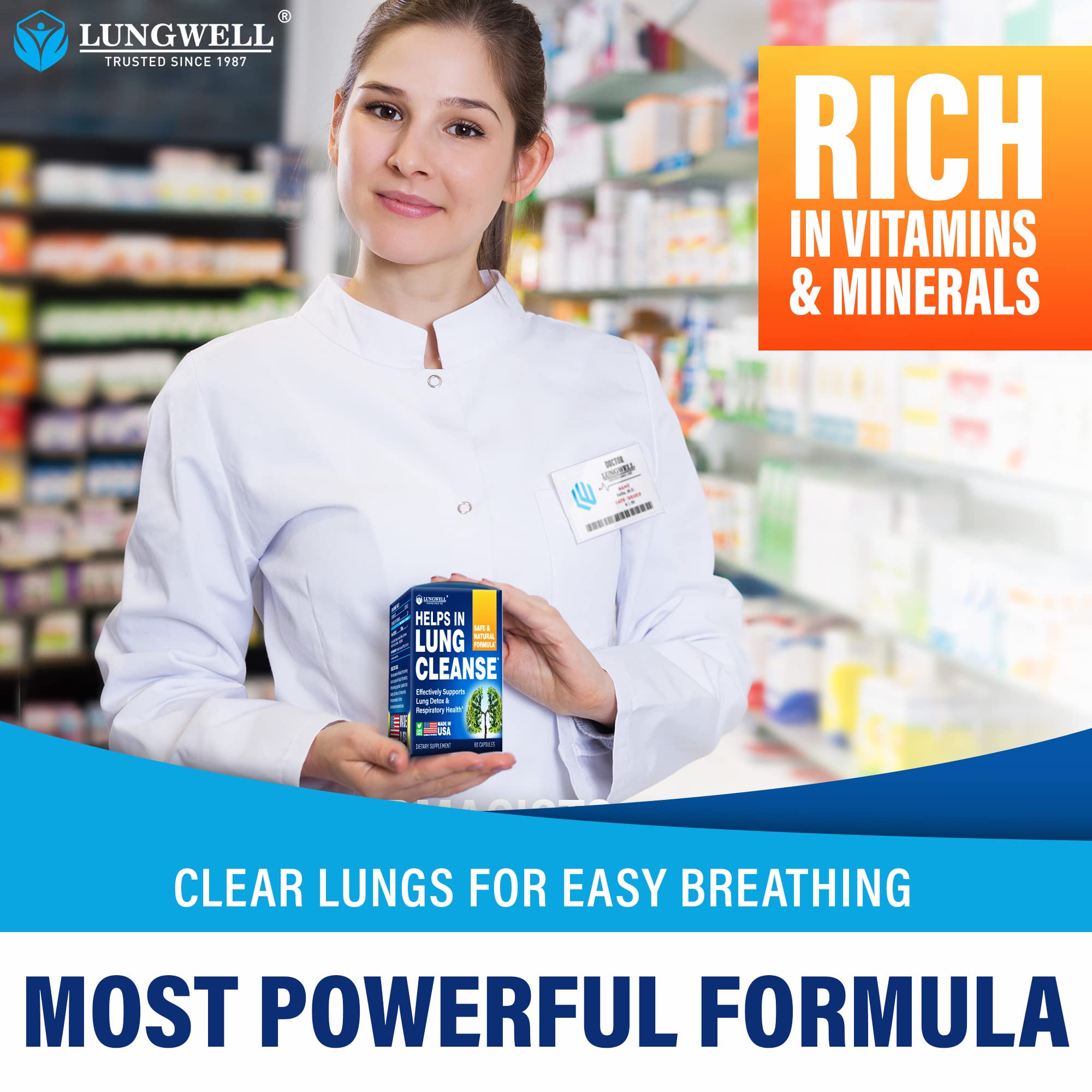 LUNGWELL Quit Smoking Aid - Made in USA - Helps to Clear Lungs & Stop LUNGWELL uk supplements