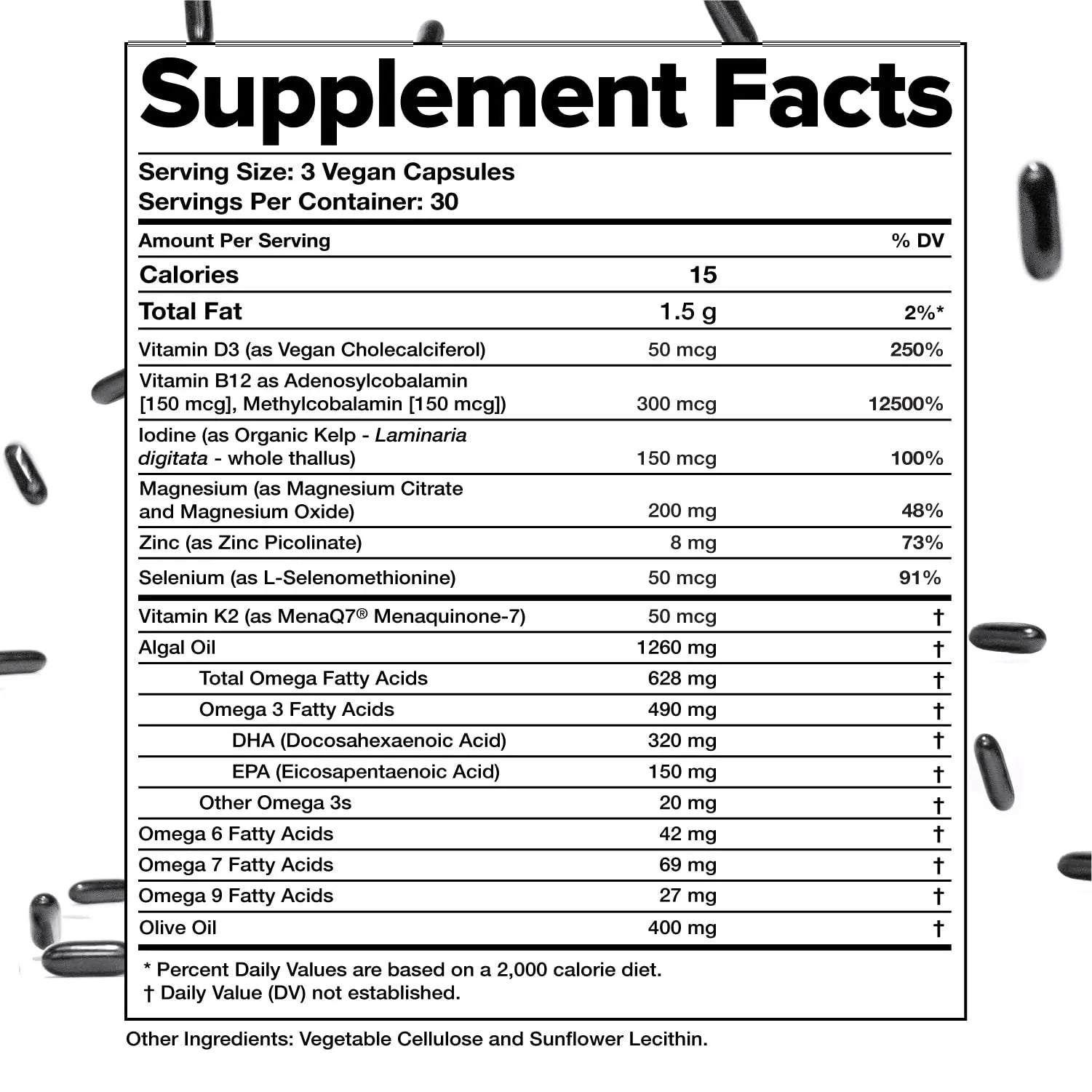 Complement Essential Vegan Multivitamin for Men & Women (30 Servings, 90 Capsules) with Omega-3 DHA & EPA, B12, Vitamin D3 & K2, Zinc, Selenium Complement uk supplements
