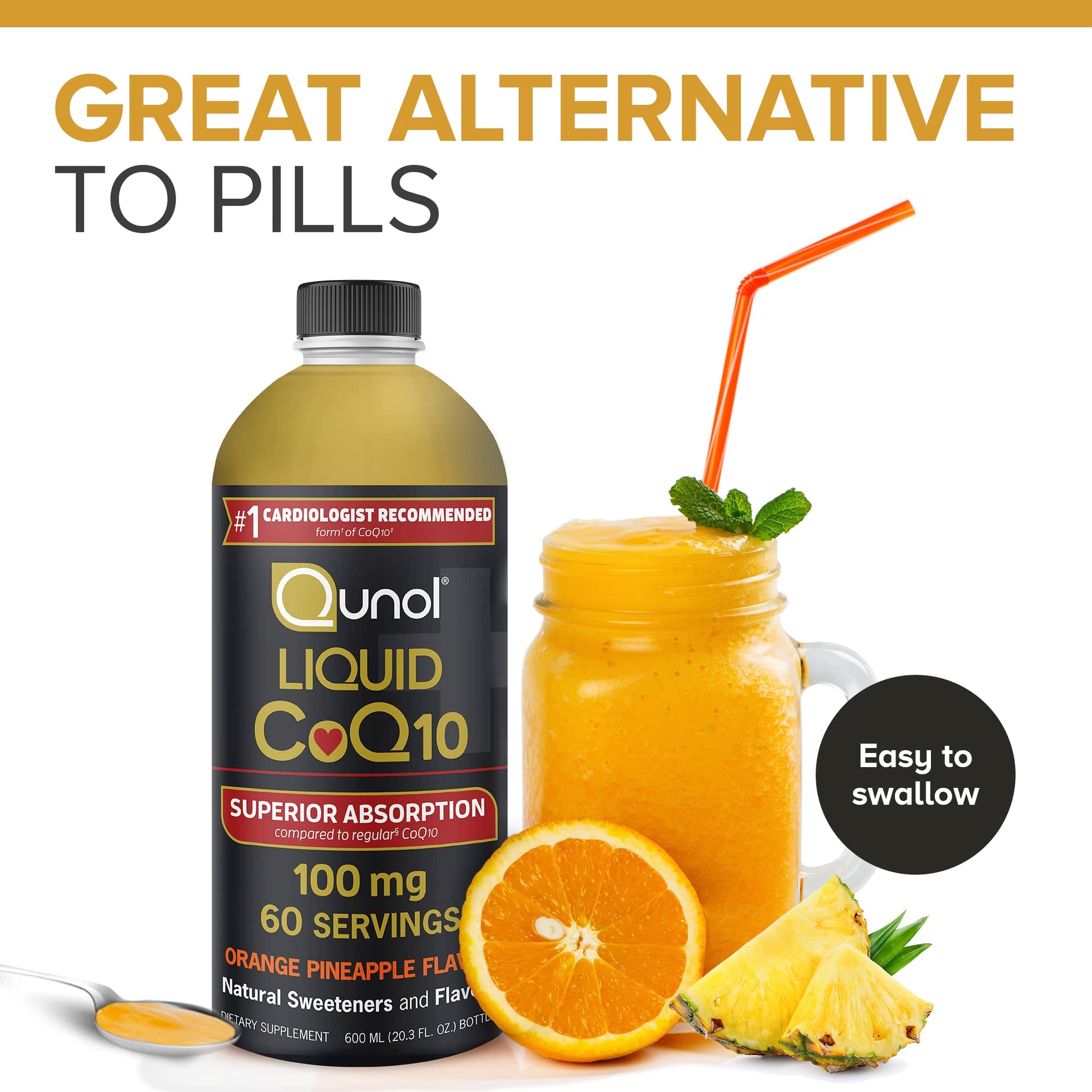 Qunol Liquid CoQ10 100mg, Superior Absorption Natural Supplement Form of Coenzyme Qunol uk supplements