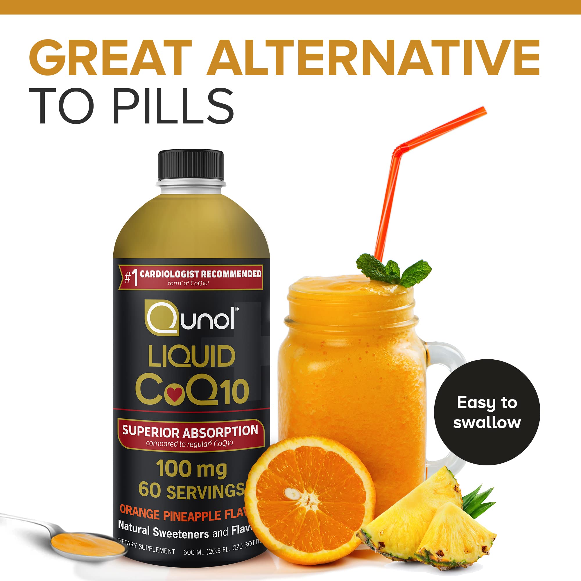 Qunol Liquid CoQ10 100mg, Superior Absorption Natural Supplement Form of Coenzyme Qunol uk supplements