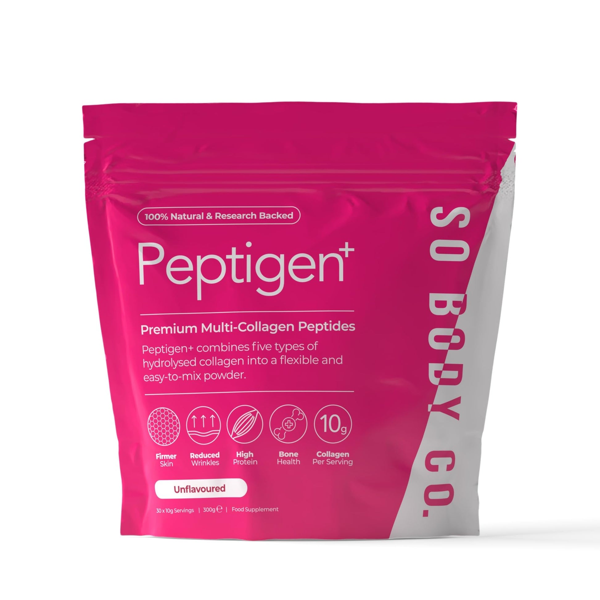 SoBodyCo Premium Collagen Supplement, Unique 5 Types of Collagen Powder, 300000mg, Collagen Peptides, Collagen So Body Co uk supplements