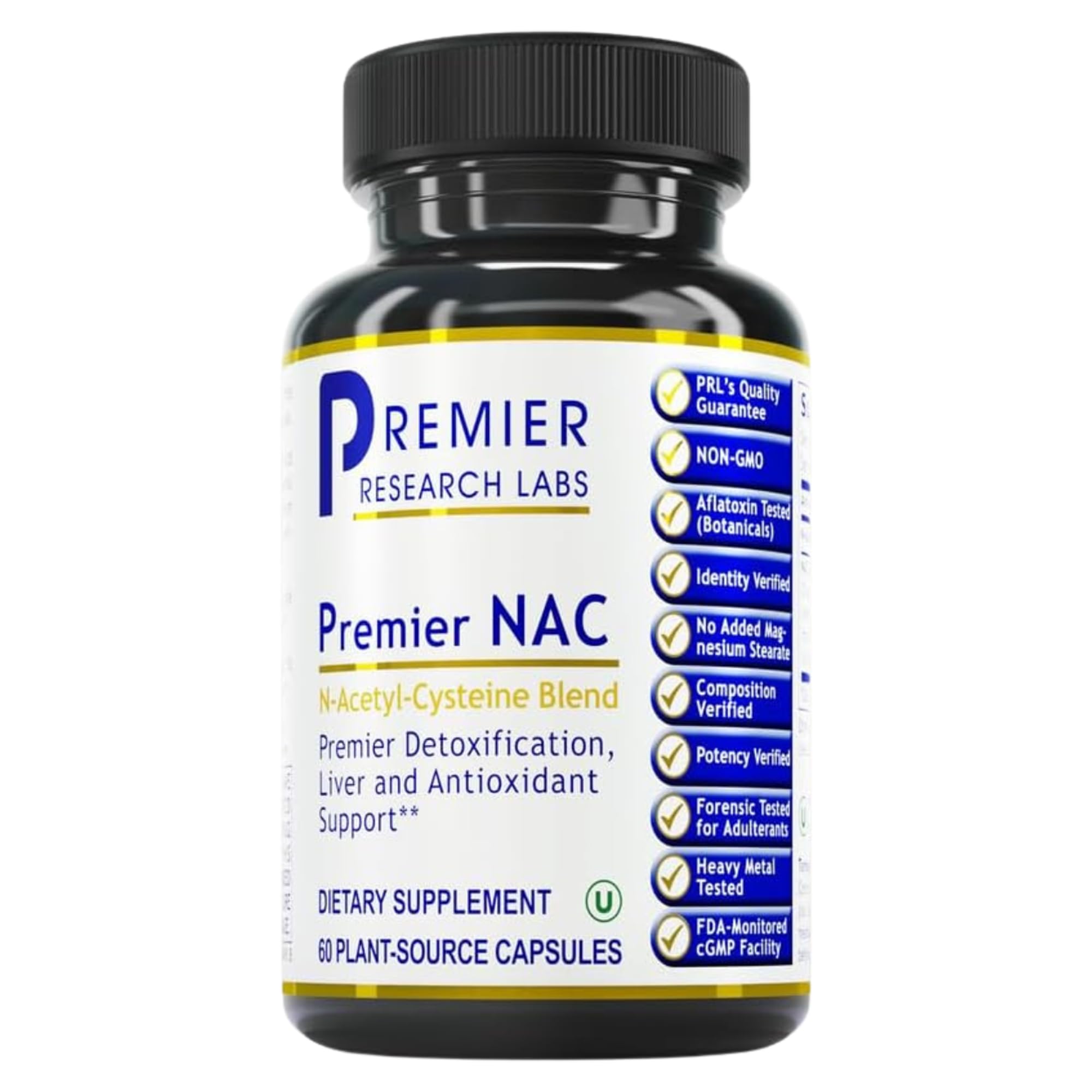 Premier Research Labs Premier NAC - NAC Supplement N-Acetyl Cysteine, N-Acetyl-L-Cysteine, Liver & Immune Support, 300mg NAC Per Capsule - 60 Vegetarian Capsules Premier Research Labs uk supplements