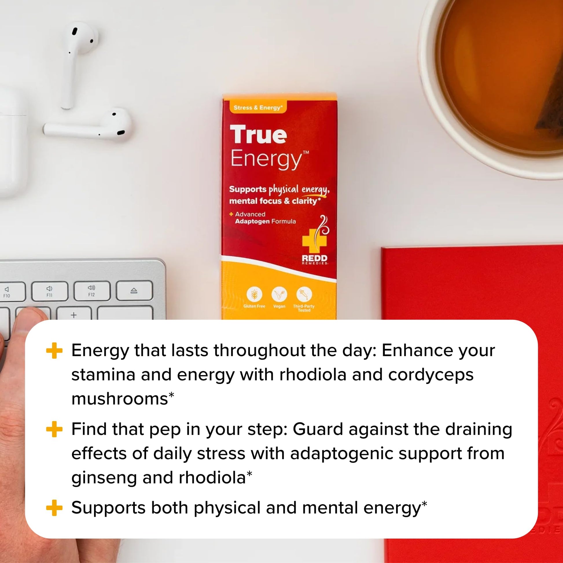 Redd Remedies, True Energy, Supports Energy Production and Stamina, 50 Vegan Capsules Redd Remedies uk supplements