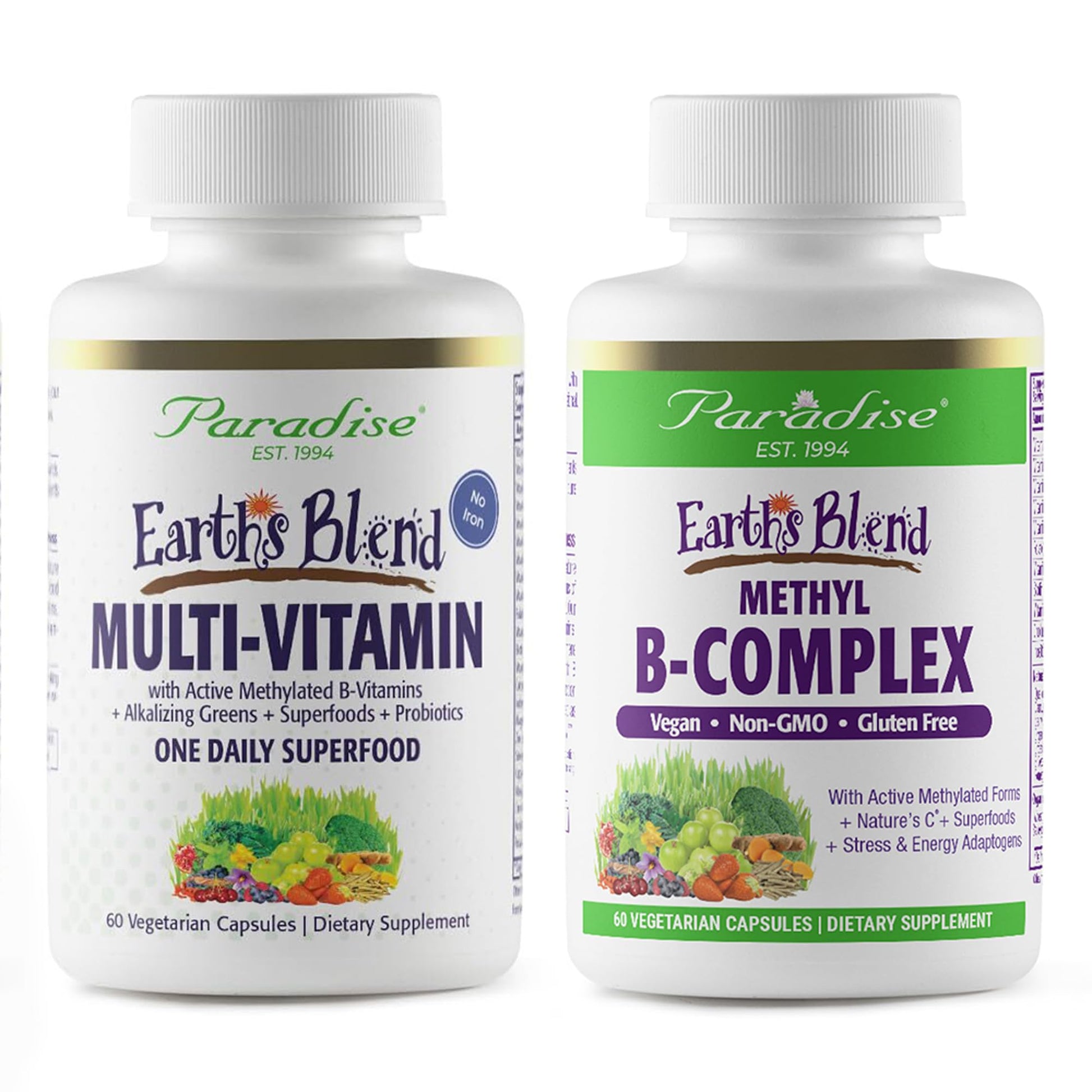 Paradise Herbs Earth's Blend Once Daily Multivitamin & B-Complex Bundle Paradise Herbs uk supplements