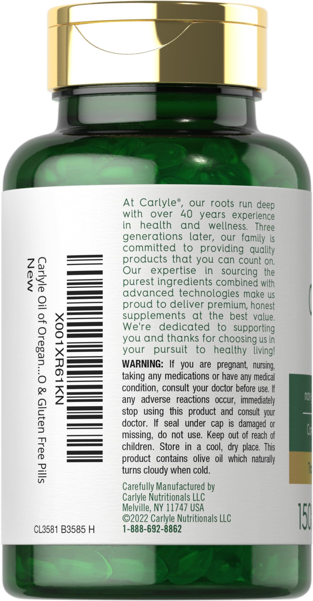 Oregano Oil Extract | Max Potency | 150 Softgel Capsules | Non-GMO and Gluten Carlyle uk supplements