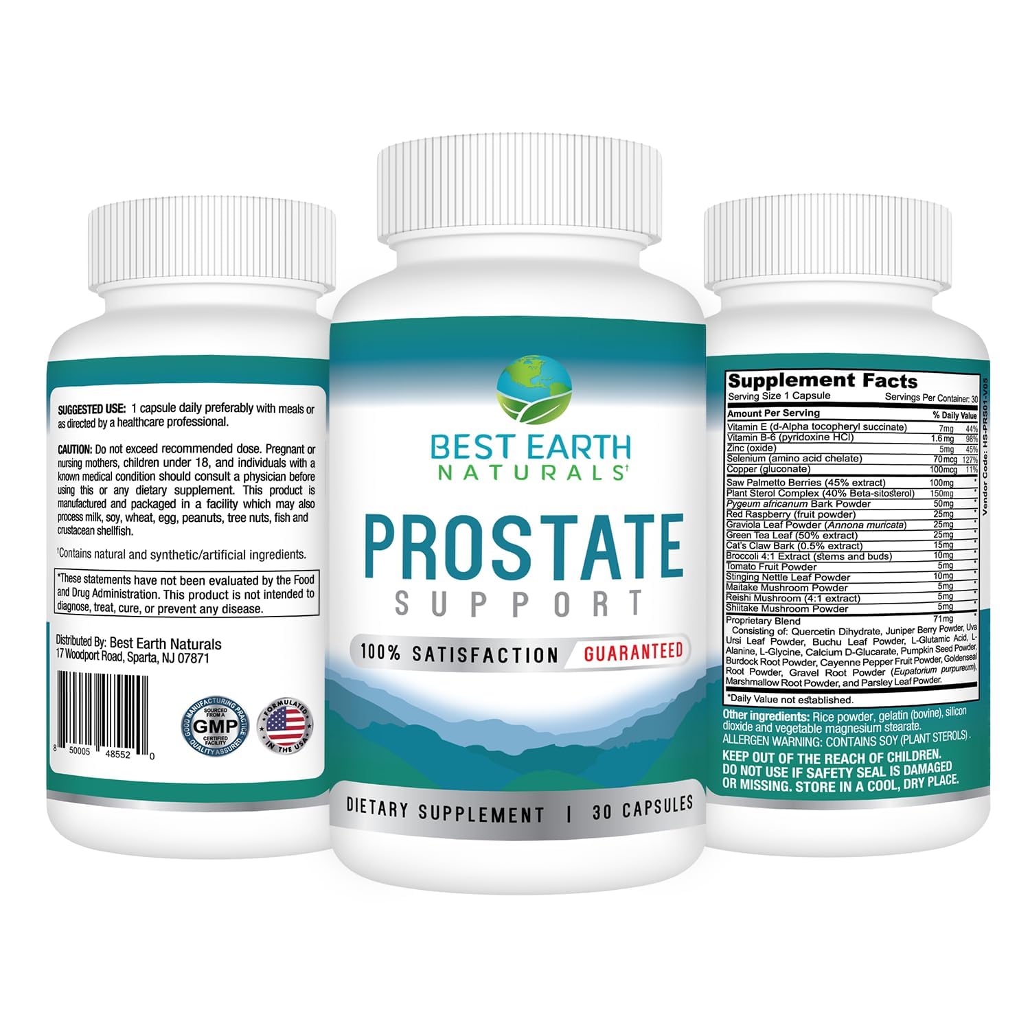 Best Earth Naturals Prostate Support Supplement for Men - Prostate Support - 30 Day Supply Best Earth Naturals uk supplements