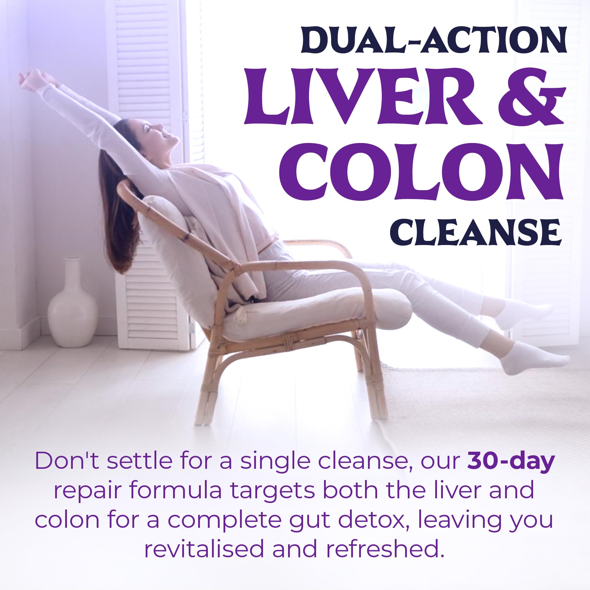 Liver Cleanse Detox & Repair with Colon Cleanse - Milk Thistle, Dandelion Root, Psyllium Husk Fiber Nutreb uk supplements