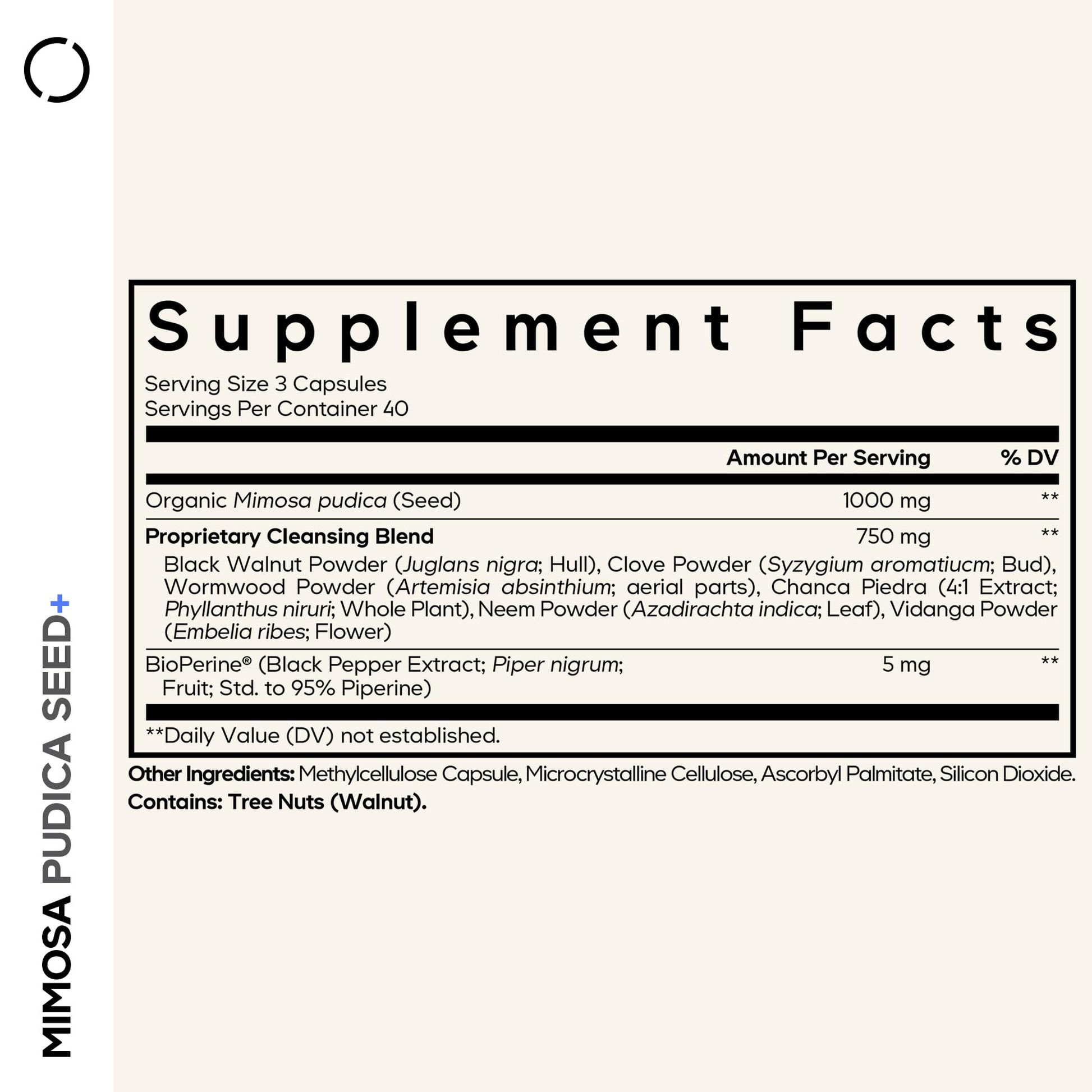 Codeage Organic Mimosa Pudica Seed Capsules - Mimosa Pudica Seeds Supplement - Black Walnut, Cloves, Vidanga, Neem, BioPerine - All in One - Sensitive Plant Pills - Non-GMO & Vegan - 120 Capsules Codeage uk supplements