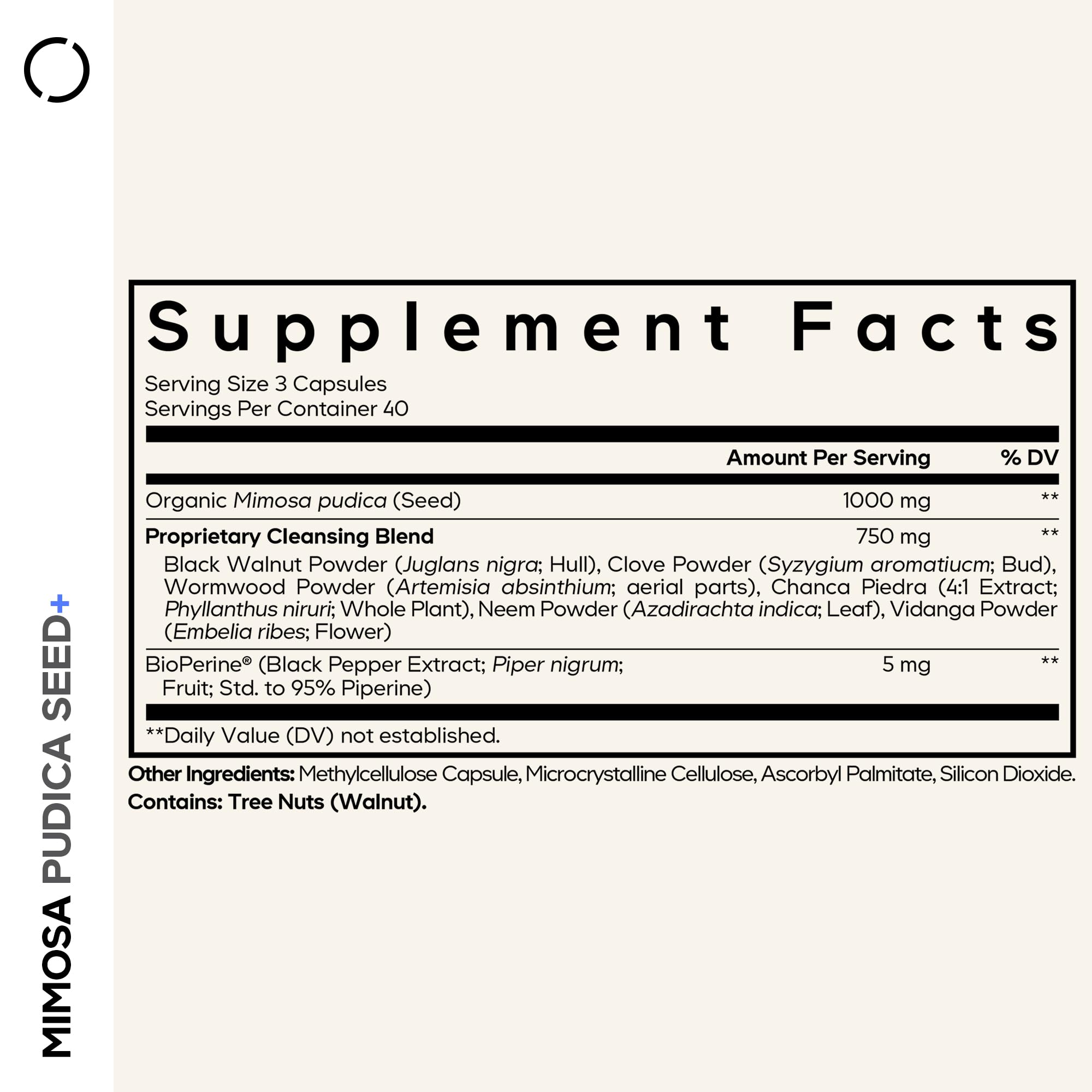 Codeage Organic Mimosa Pudica Seed Capsules - Mimosa Pudica Seeds Supplement - Black Walnut, Cloves, Vidanga, Neem, BioPerine - All in One - Sensitive Plant Pills - Non-GMO & Vegan - 120 Capsules Codeage uk supplements