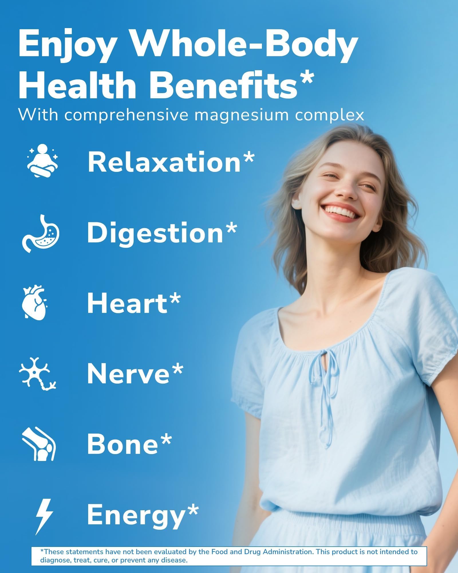 Vitalibre 12 in 1 Magnesium Complex Supplement 500mg | Max Absorption Chelated Magnesium Glycinate Citrate Malate & More for Bone, Nerve & Digestive Support | Non-GMO Vegan Capsules (120 Count) Vitalibre uk supplements