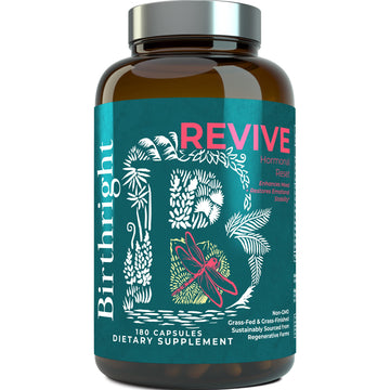 Birthright Female Hormone Support for, Energy, Fertility, Menstrual Cycle, Ovulation, Pregnancy and Menopause… All Natural, Animal Based, Liver, Kidney, Magnesium, Red Raspberry, Herbal Blend Revive Birthright uk supplements