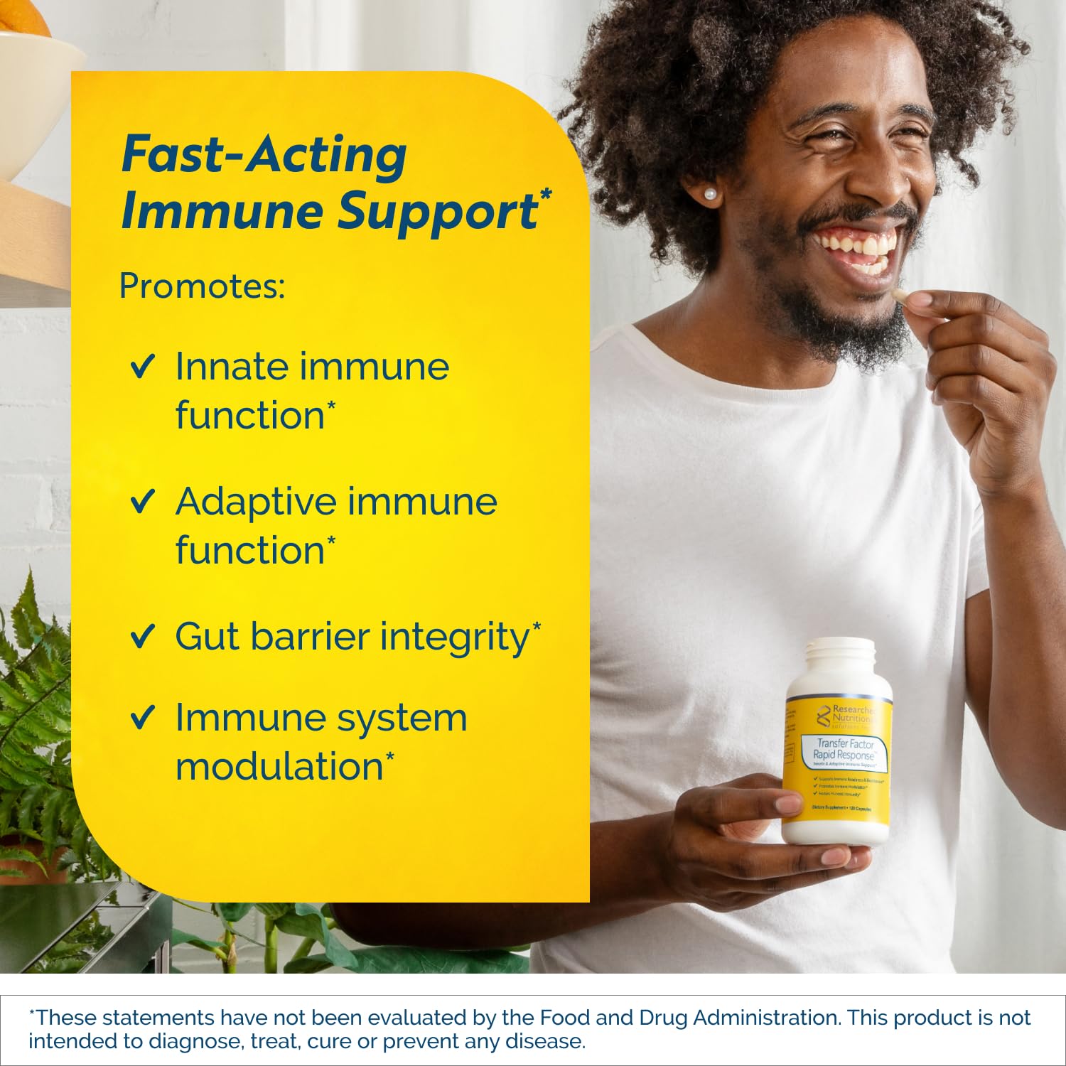 Researched Nutritionals Transfer Factor Rapid Response Immune Support Supplement - Colostrum Blend with Beta Glucan, IP-6 & Lactoferrin, Fast-Acting Innate & Adaptive Immune Modulation (120 Capsules) Researched Nutritionals uk supplements