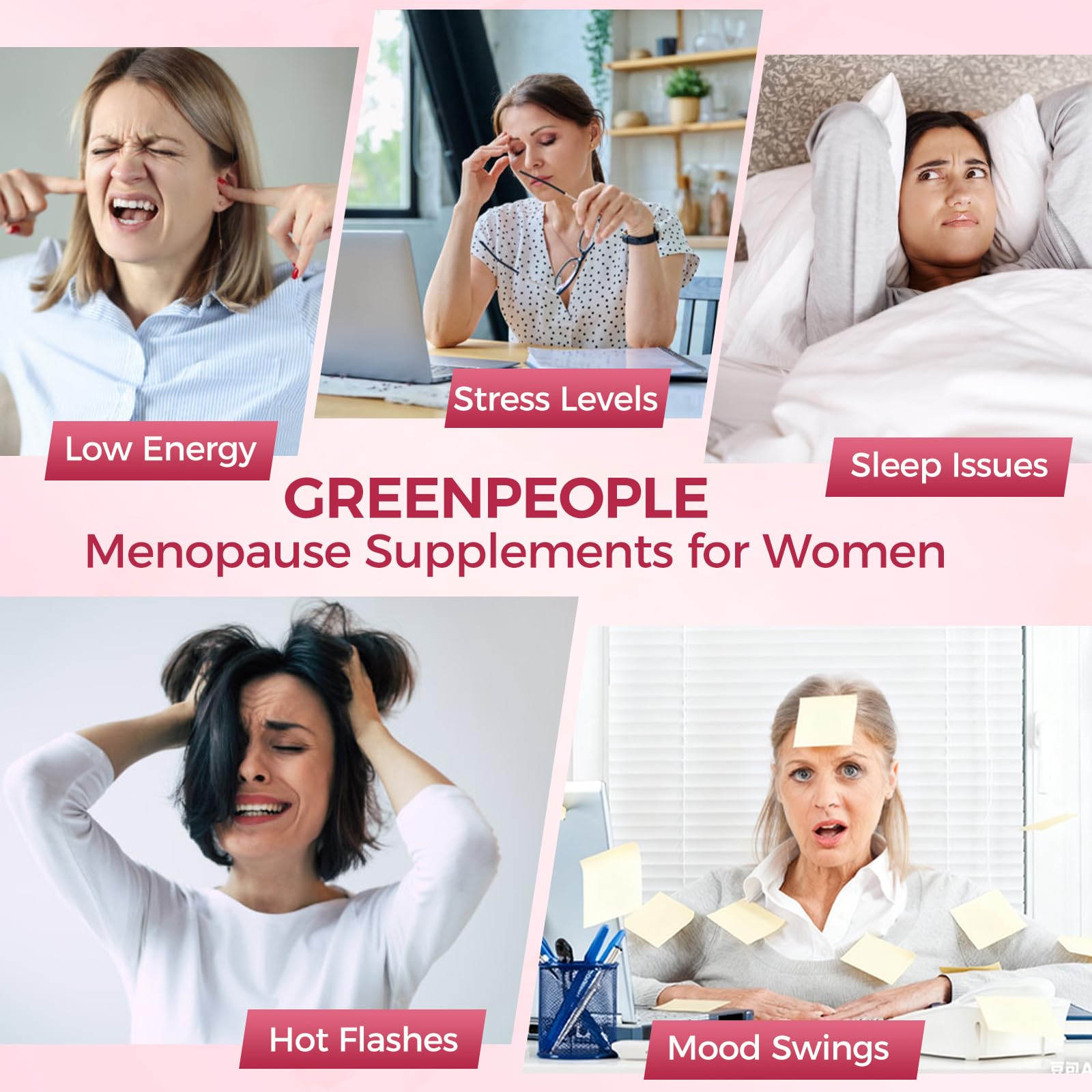 GREENPEOPLE Menopause Supplements for Women Gummies - 16-in-1 Dual Action Menopause Relief W/Black Cohosh, Vitex, Beef Organs for Hormone Balance, Hot Flashes, Night Sweats & Mood, Sugar-Free 60 CT GREENPEOPLE uk supplements