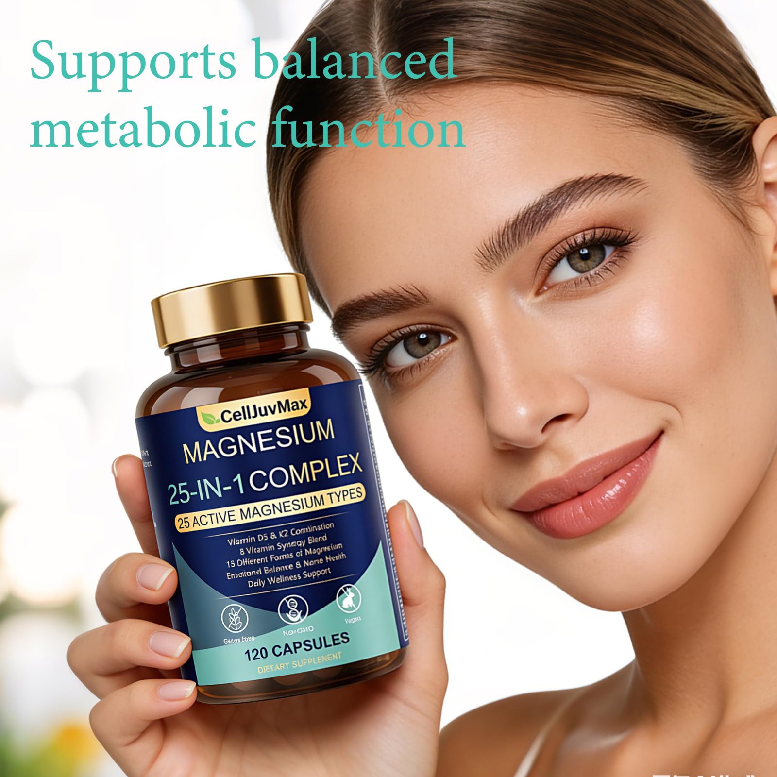 25-in-1 Magnesium Complex | Multi-Form Absorbable Blend for Daily Nutritional Support, 120 Vegan Caps (1) PBZPBZ uk supplements