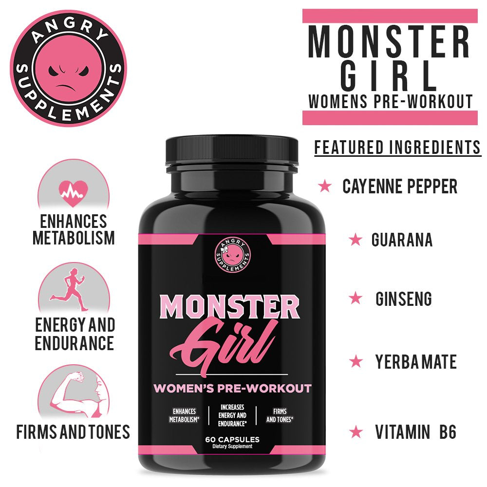 Angry Supplements Monster Girl, Women’s Pre-Workout + Recovery, Apple Cider Vinegar Angry Supplements uk supplements