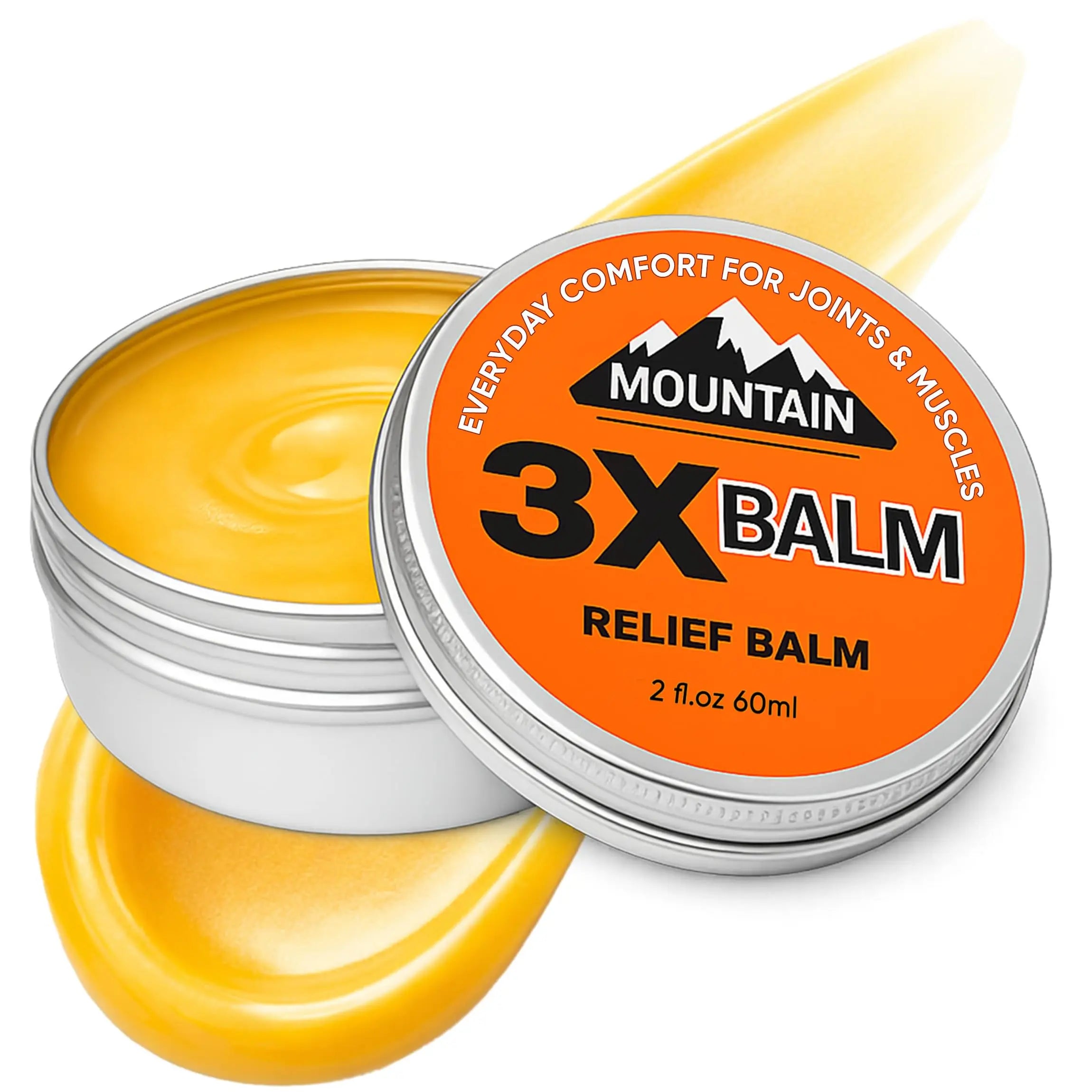 MOUNTAIN 3X 3X Relief Balm, 2.7fl Oz Relief Balm, with Natural Arnica & Camphor, Soothing Neck, Hands & Feet, Non-Greasy Formula, Fast Absorbing (1) MOUNTAIN 3X uk supplements