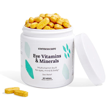 CorneaCare Vitamins and Minerals | Multivitamin for Vision & Health | Dry Eye Supplements | 60 Tablets CorneaCare uk supplements