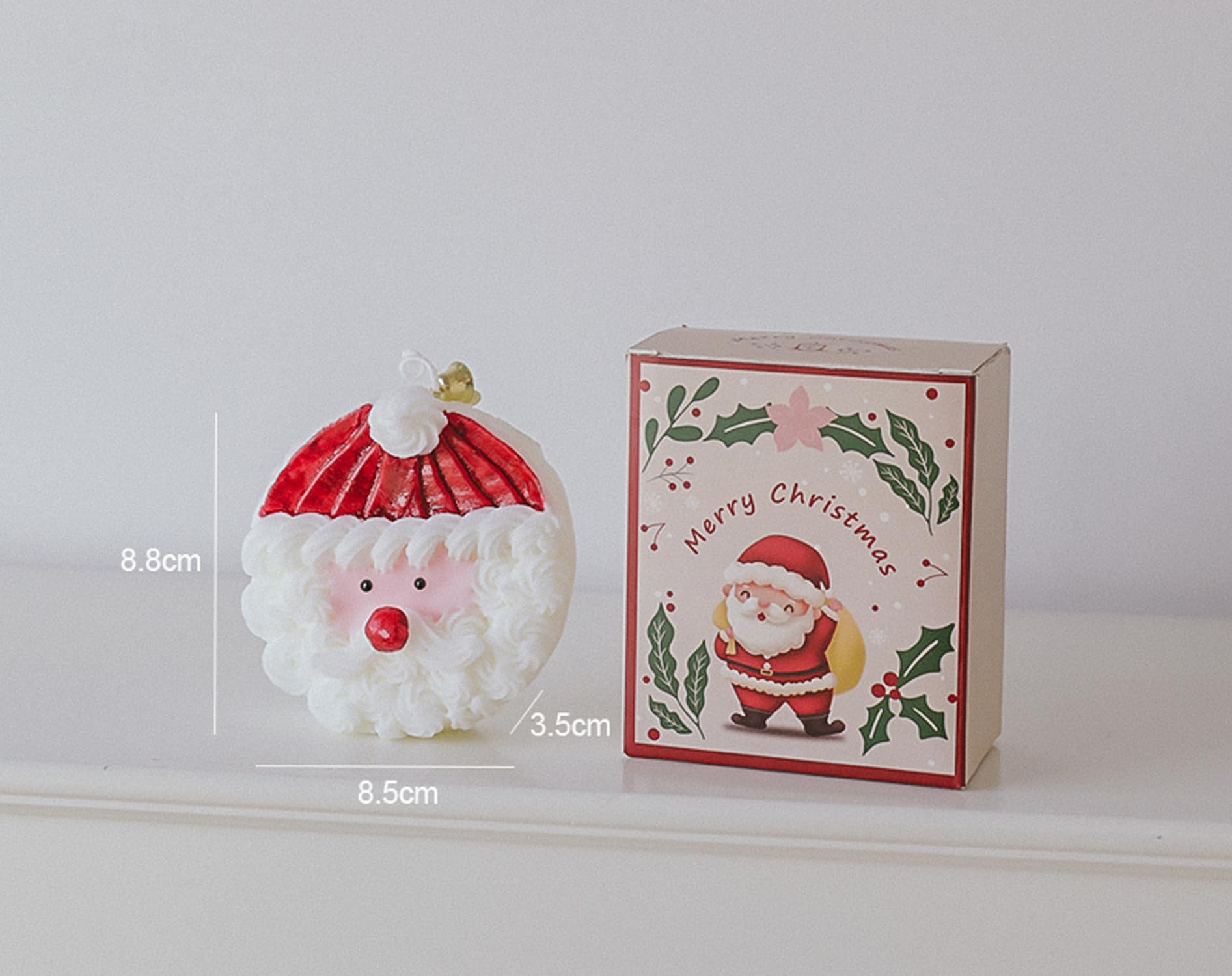 Christmas Cake Scented Candle,110G Handmade Aroma Soy Wax Santa Claus Decorative Candle T-shin uk supplements