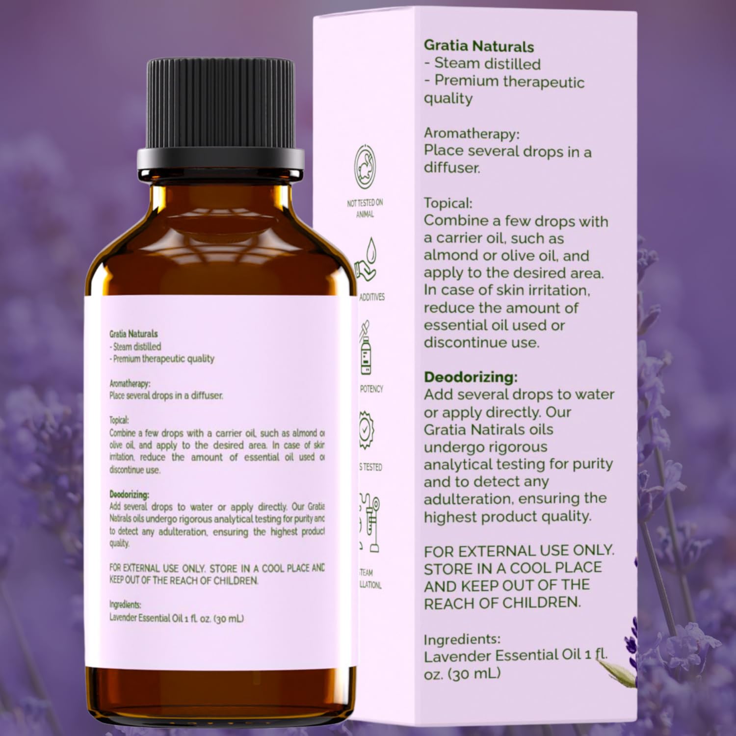 Gratia Naturals Lavender Essential Oil - 100% Pure and Natural … GRATIA NATURALS uk supplements
