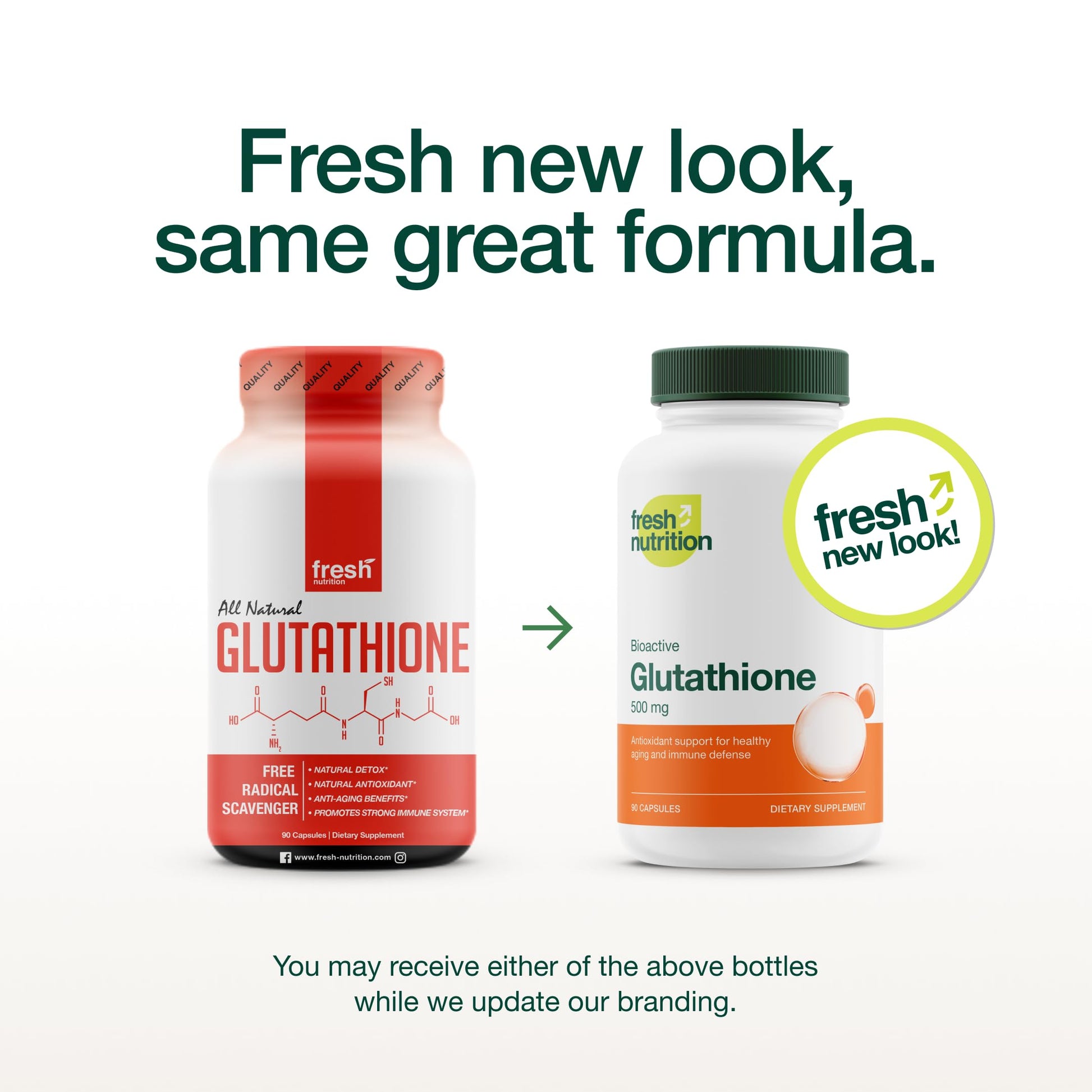 Glutathione Supplement Capsule - Strongest DNA Verified Glutathione Reduced - Vegan Friendly, Non GMO, Gluten & Soy Free Fresh Nutrition uk supplements