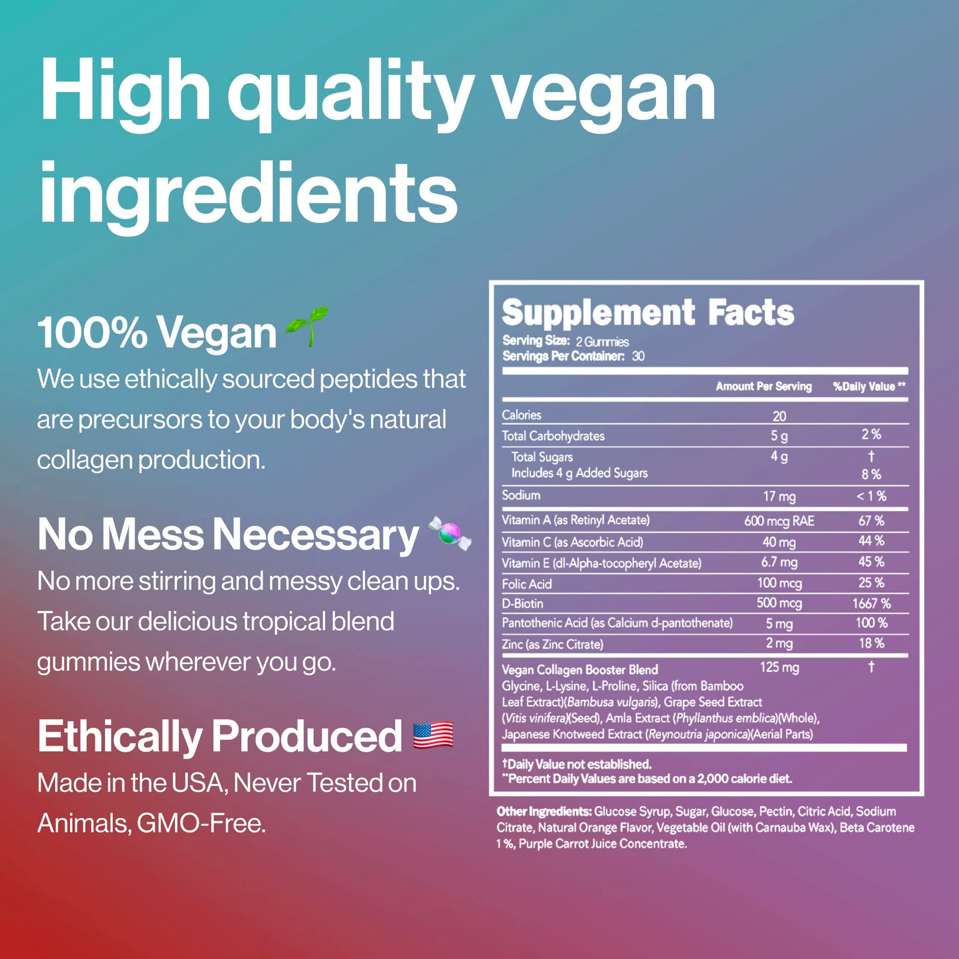 Habit + Habitat Vegan Beauty Support Gummies Collagen Booster with Biotin Habit + Habitat uk supplements