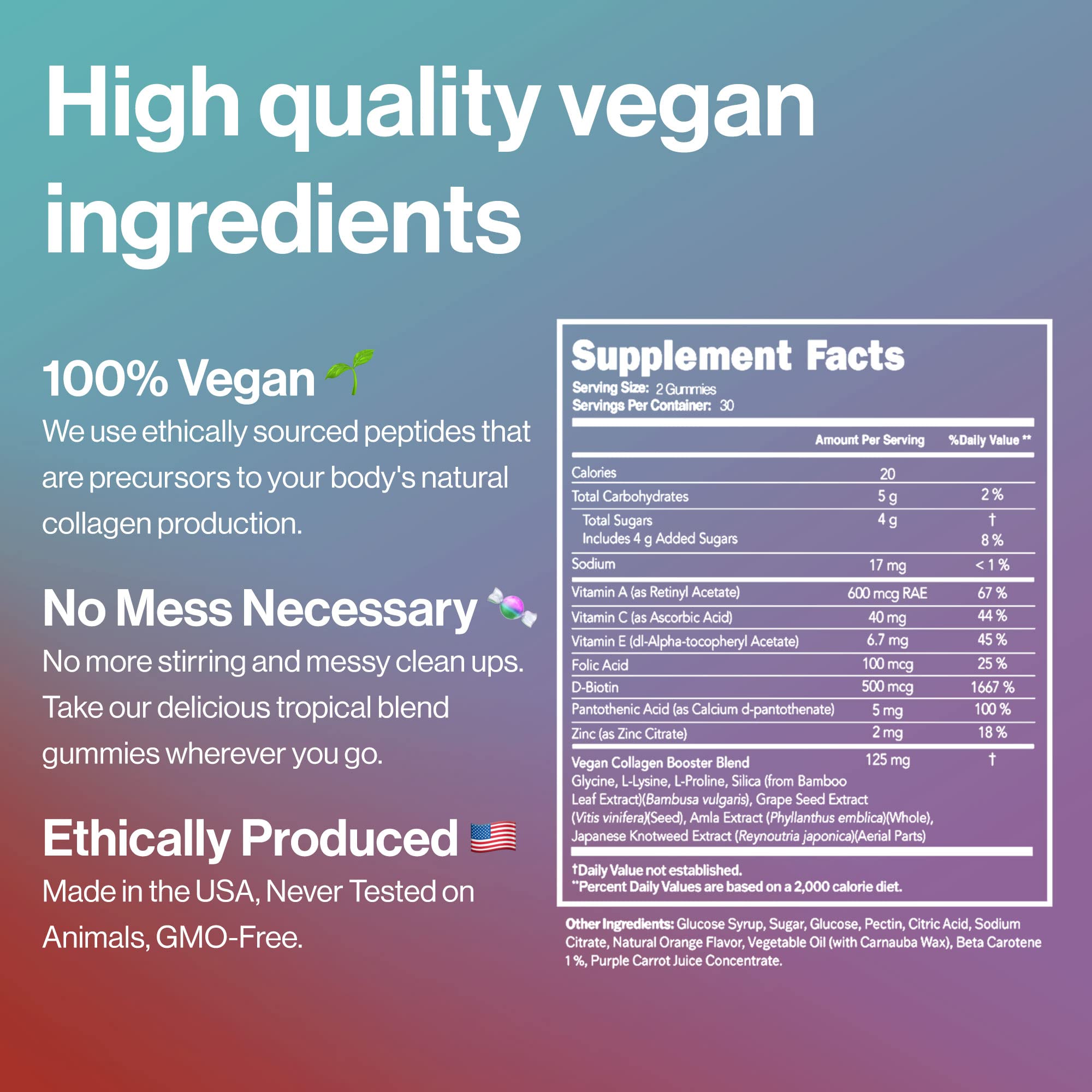 Habit + Habitat Vegan Beauty Support Gummies Collagen Booster with Biotin Habit + Habitat uk supplements
