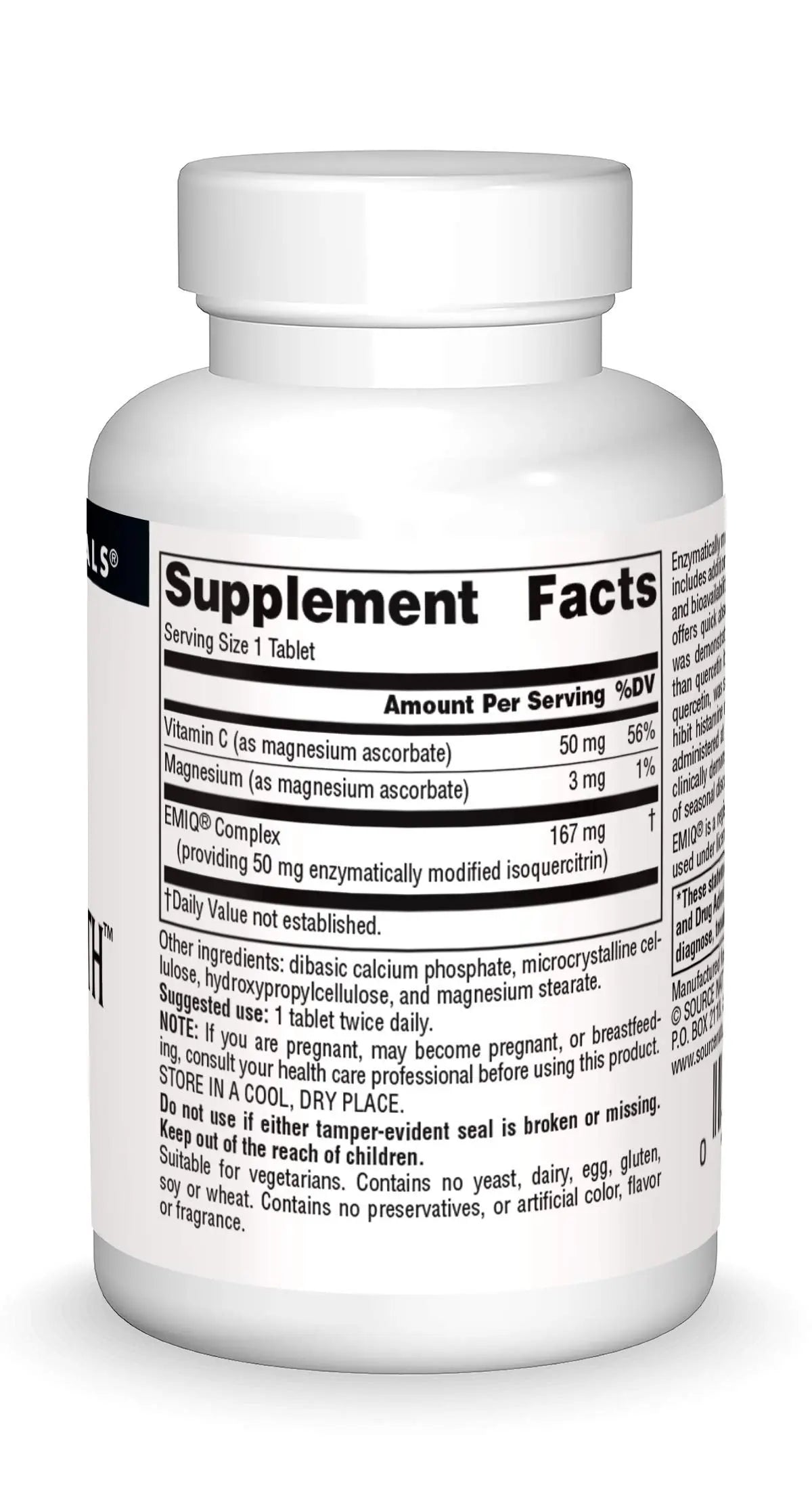 Source Naturals AllerStrength Fast-Acting Seasonal Immune Support - Highly Bioavailable Quercetin* - 60 Tablets Source Naturals uk supplements