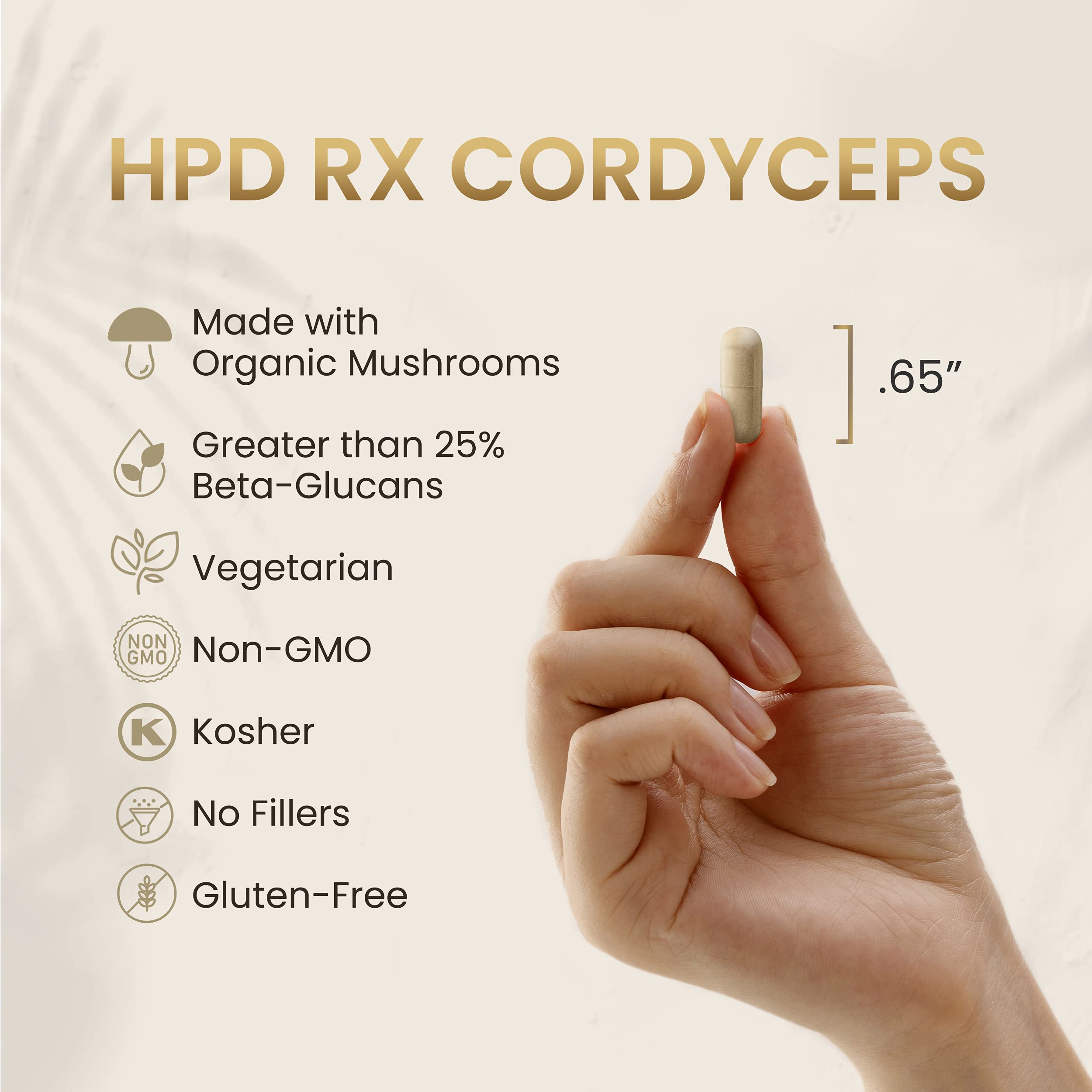 HPD Rx Premium Organic Cordyceps Mushroom Extract Performance , Pack of 2 HPD Rx uk supplements
