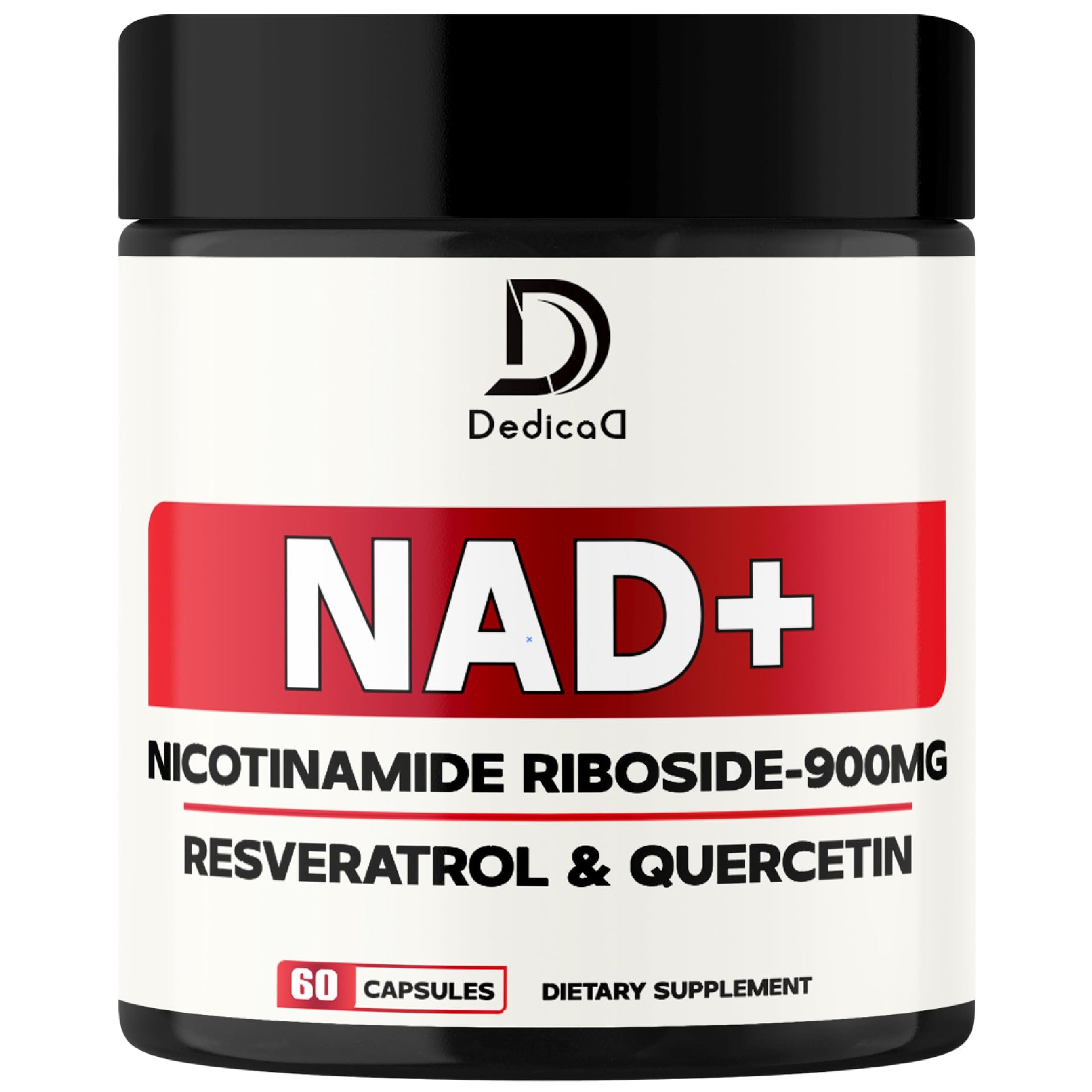 DEDICAD NAD Supplement with Nicotinamide Riboside, Trans-Resveratrol, Quercetin - Cellular Energy & Repair, Vitality, Healthy Aging - 60 Count DEDICAD uk supplements