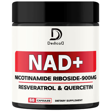 DEDICAD NAD Supplement with Nicotinamide Riboside, Trans-Resveratrol, Quercetin - Cellular Energy & Repair, Vitality, Healthy Aging - 60 Count DEDICAD uk supplements