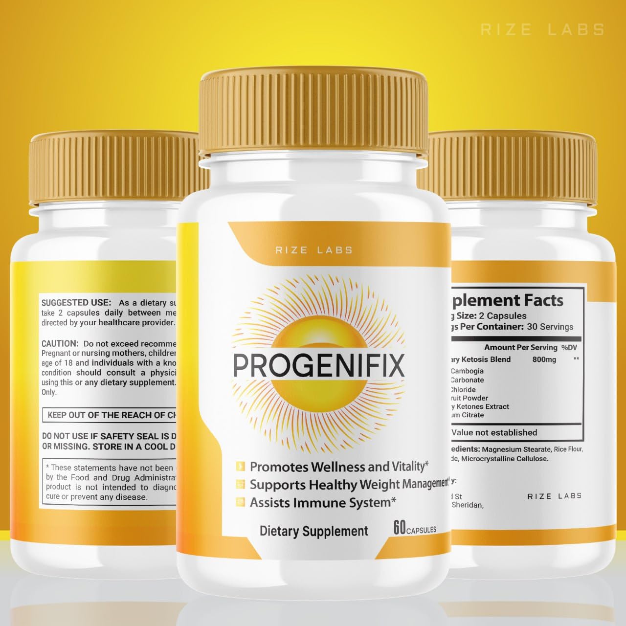 rize labs (2 Pack) Progenifix Weight Loss Supplement, Progenifix Capsules Total Body Wellness rize labs uk supplements