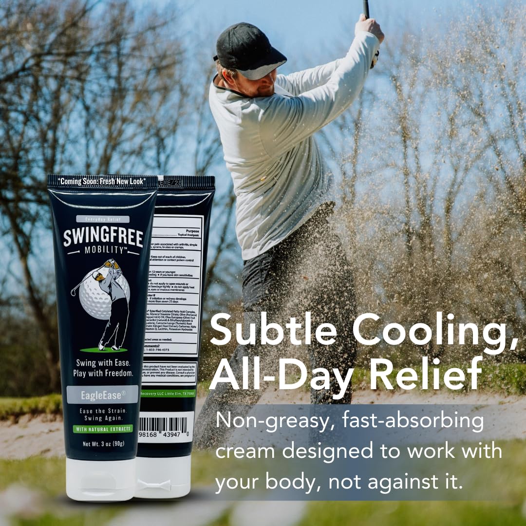 EagleEase – Targeted Joint Support Cream for Golfers & Athletes | Helps Support Elbows & Mobility During & After Play | Fast-Absorbing – 3 oz SwingFree Mobility uk supplements