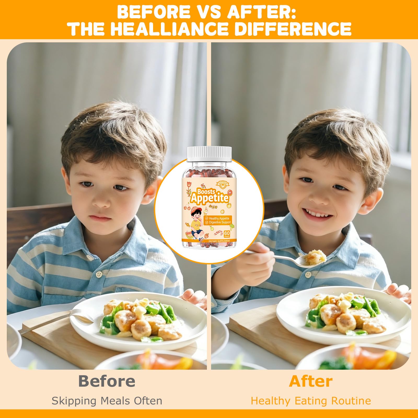 Appetite Booster Gummies for Kids Adults – Natural Blend of Hawthorn Zinc Carrot Supports Digestion Helps Increase Appetite, Promotes Healthy Eating Habits for Picky Eaters (Mixed Fruit Flavor) Healliance uk supplements