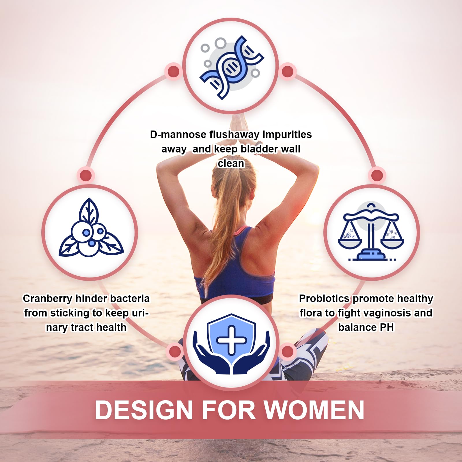 NATURE TARGET Probiotics-for-Women Prebiotics-and-Probiotics-Powder, 100-Billion-CFUs 45-Day-Supply, Women's-Probiotic with D-Mannose and Cranberry for Urinary Tract/Gut/Digestive Health NATURE TARGET uk supplements