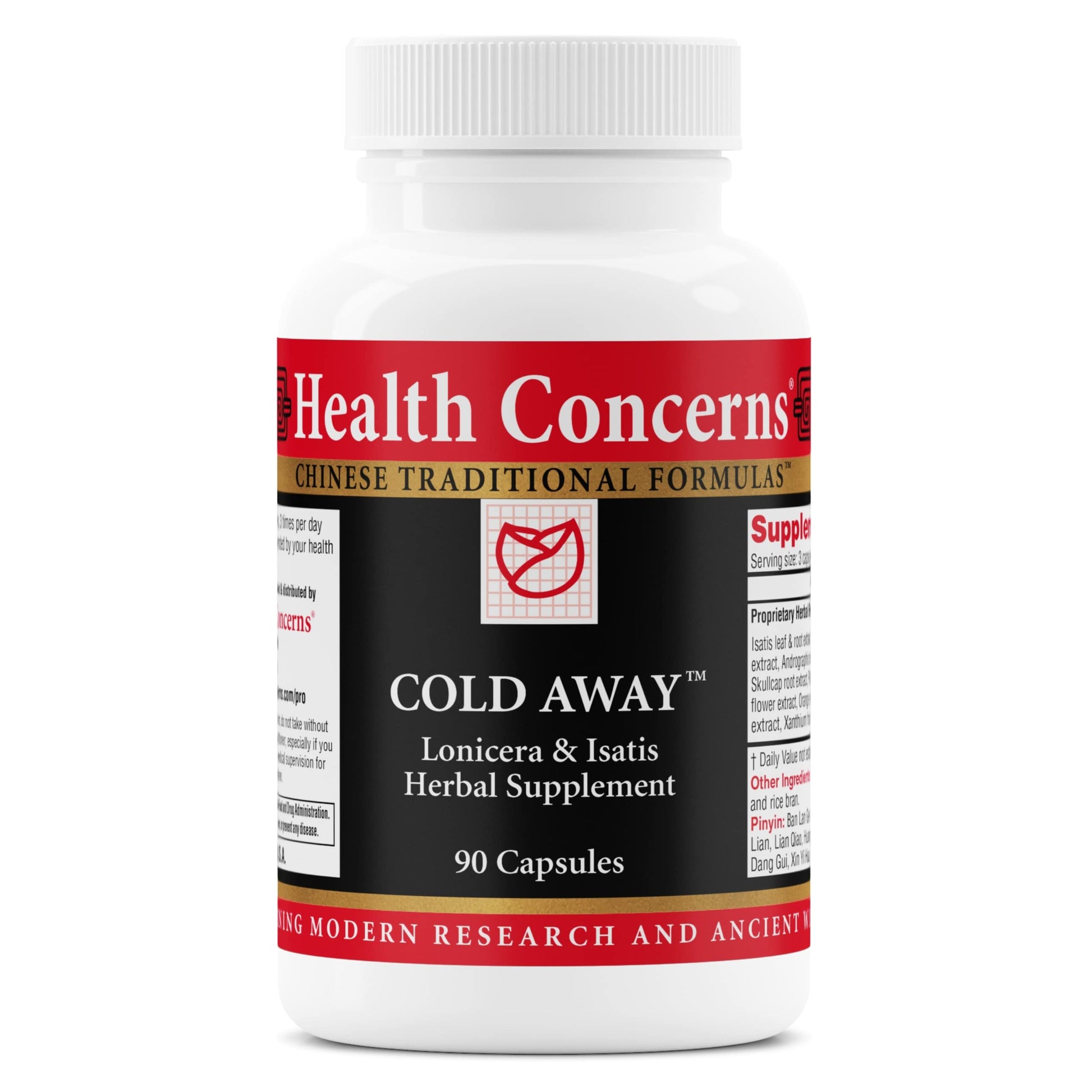 Health Concerns Cold Away - Immune Support & Defense - Vitamin Supplement for Flu Relief & Colds - Immunity System Booster - Licorice Root, Dong Quai, Chinese Skullcap & Andrographis - 90 Capsules Health Concerns uk supplements