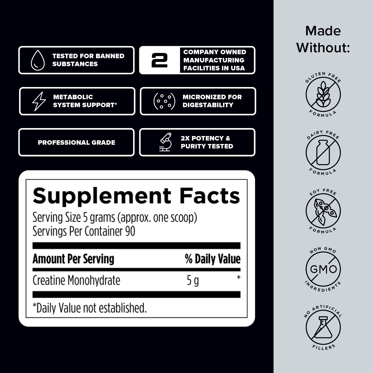Designs for Sport Micronized Creatine Monohydrate Unflavored Powder - NSF Certified for Sport, 90 Servings, Supports Muscle Recovery, Brain Health, Pre and Post Workout Strength Designs for Sport uk supplements